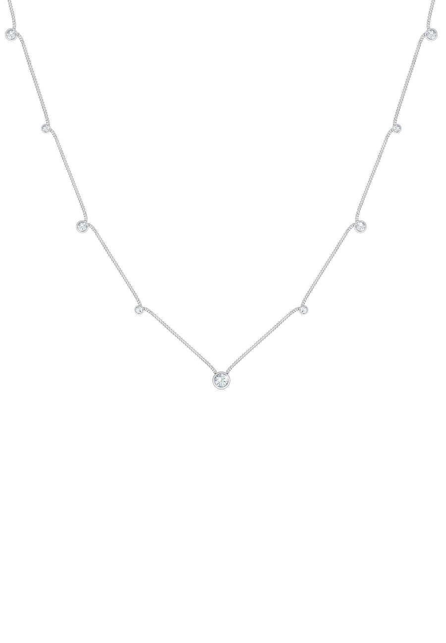 Elli Solitär Basic Chic 925 Silber, mit Kristallen von Swarovski 40 Damen