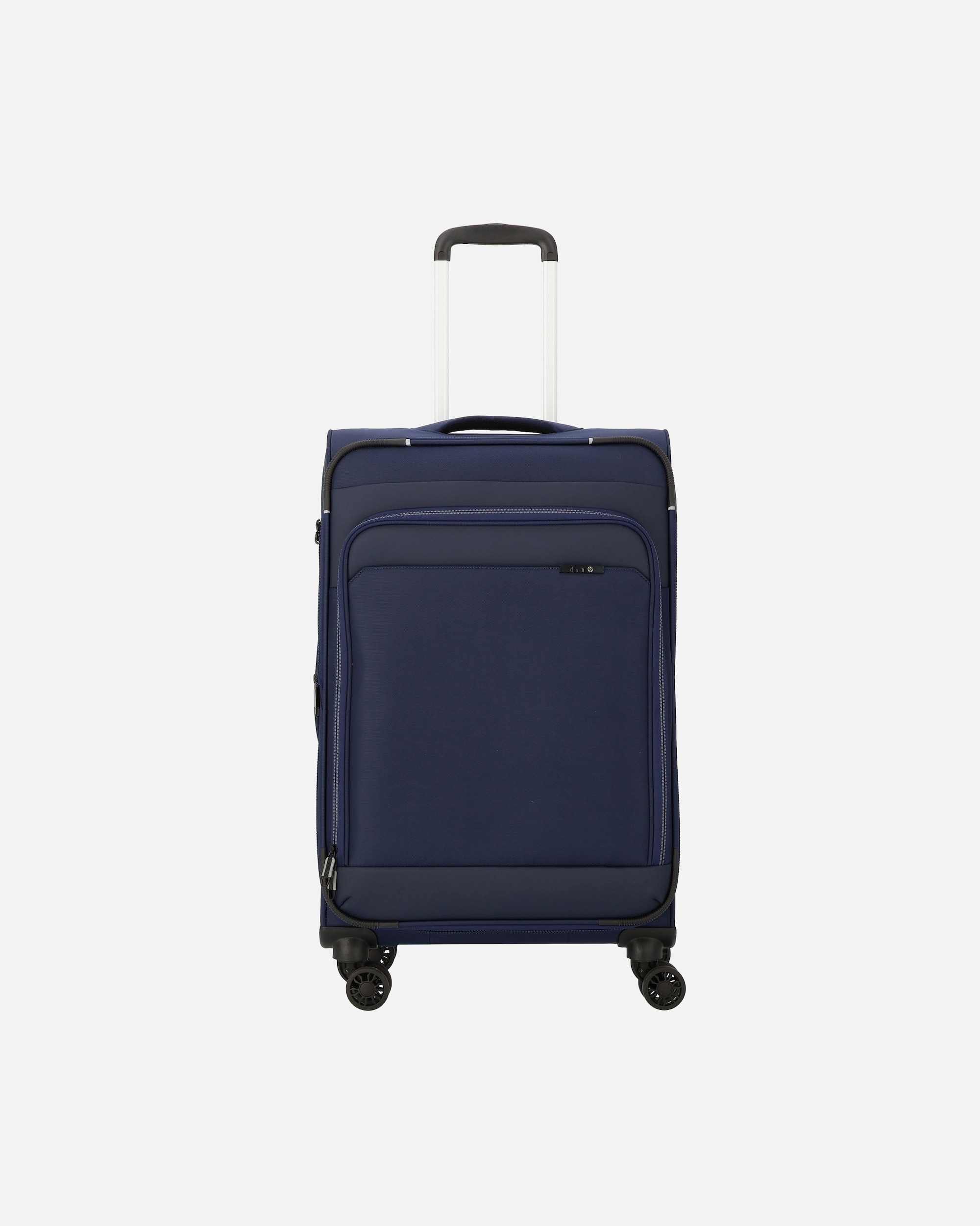 Koffer für Männlich d & n Travel Line 9504 4 Rollen Trolley M 67 cm mit Dehnfalte navy