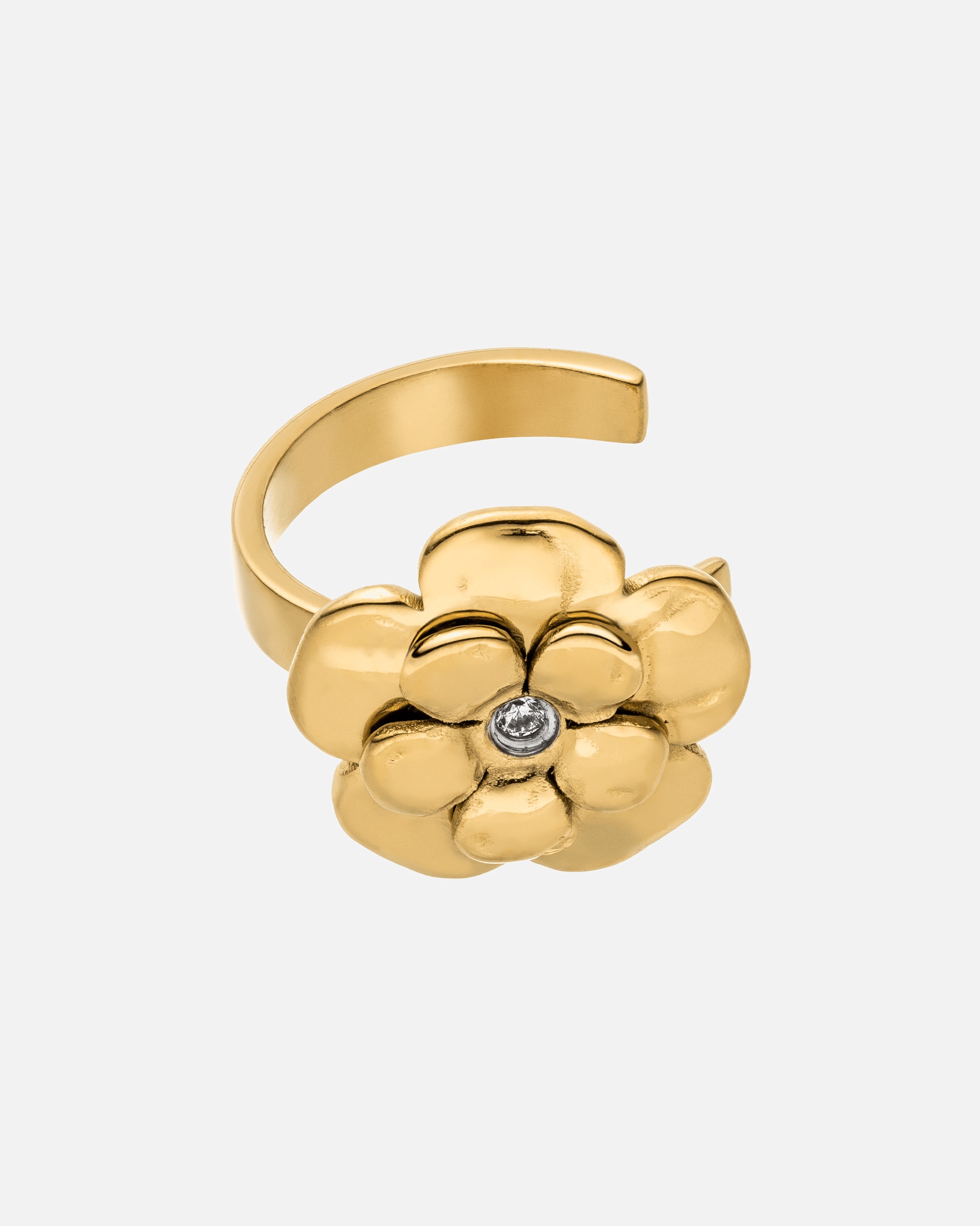 Ohrringe für Unisex Purelei Flower Earcuff 100% Edelstahl Gold