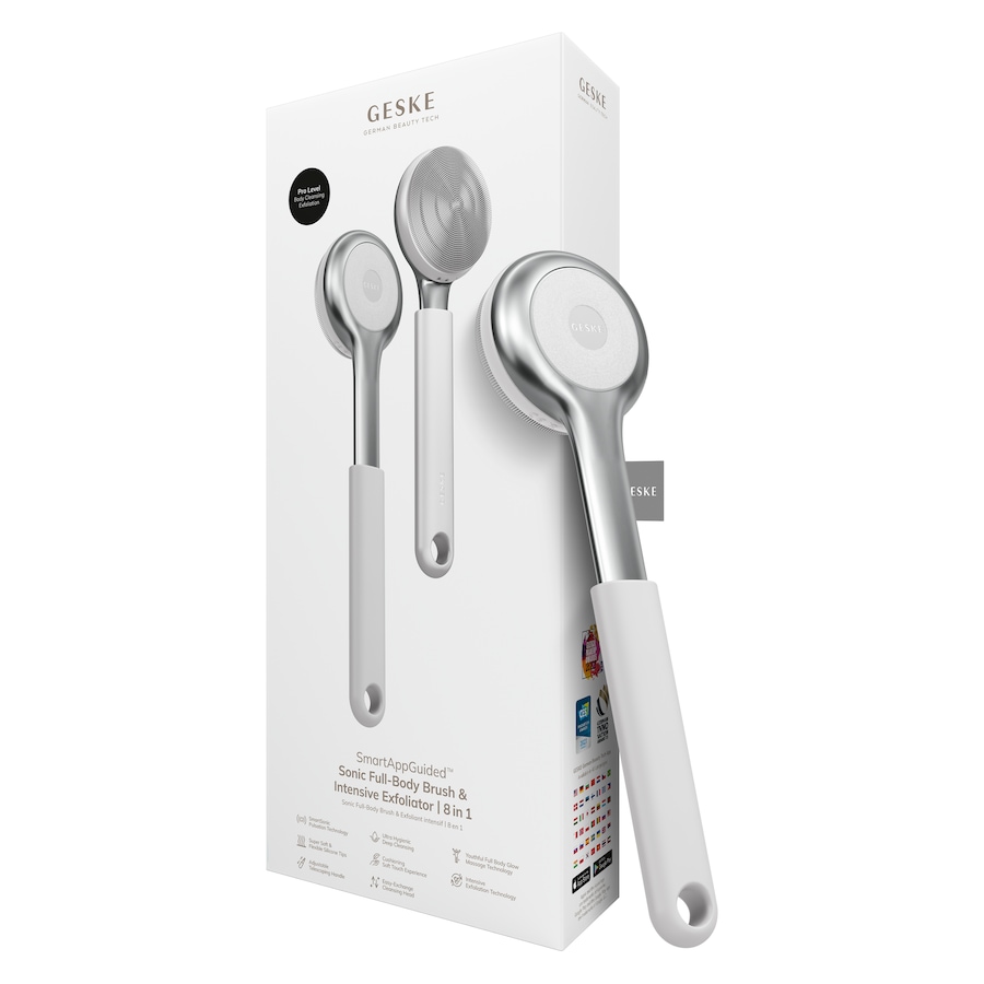 GESKE Sonic Full-Body Brush & Intensive Exfoliator | 8 in 1 White