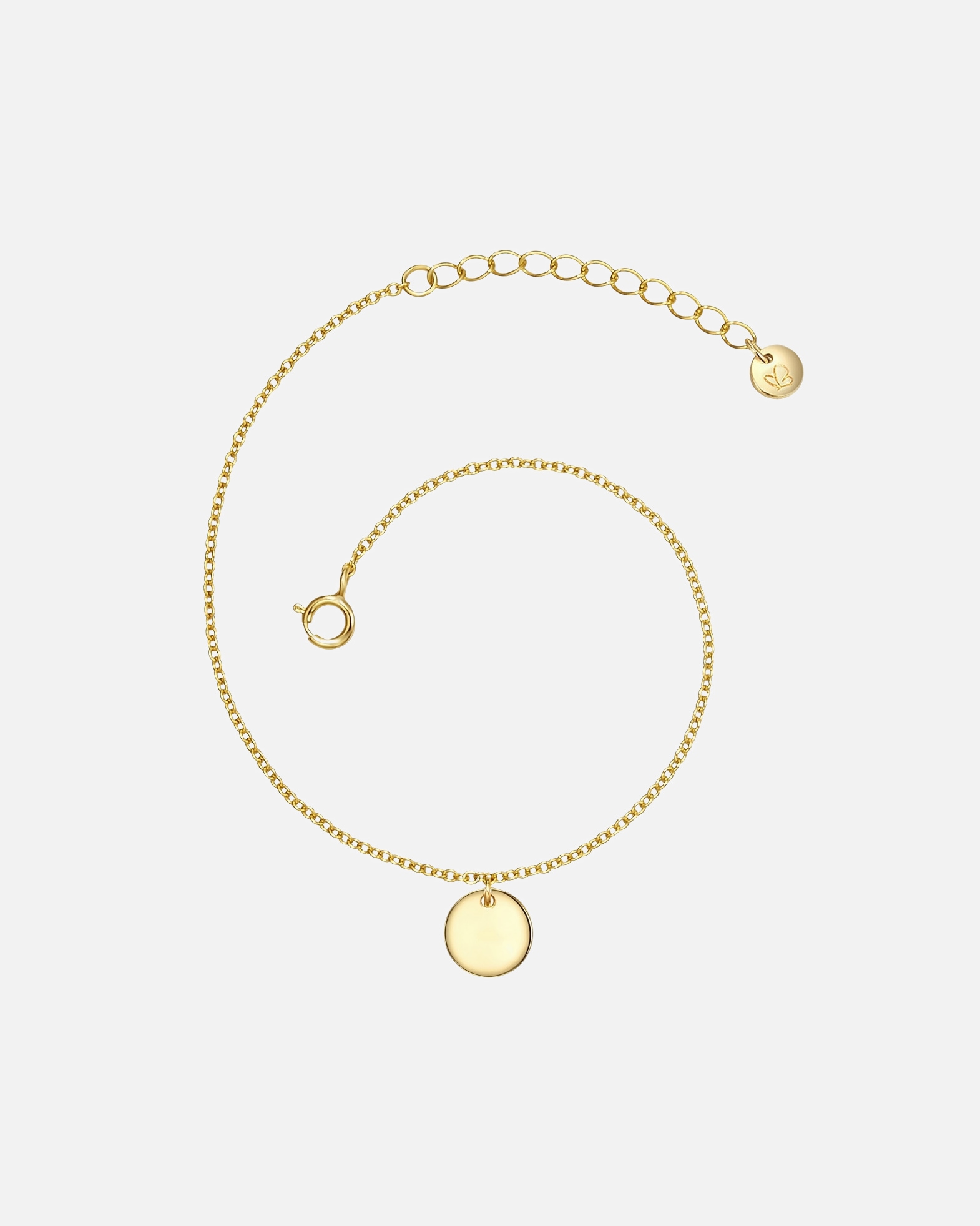 Armband für Weiblich Glanzstücke München Armband Kreis Sterling Silber in Gelbgold 17,0 cm Basislänge + 3,5 cm Verlängerung