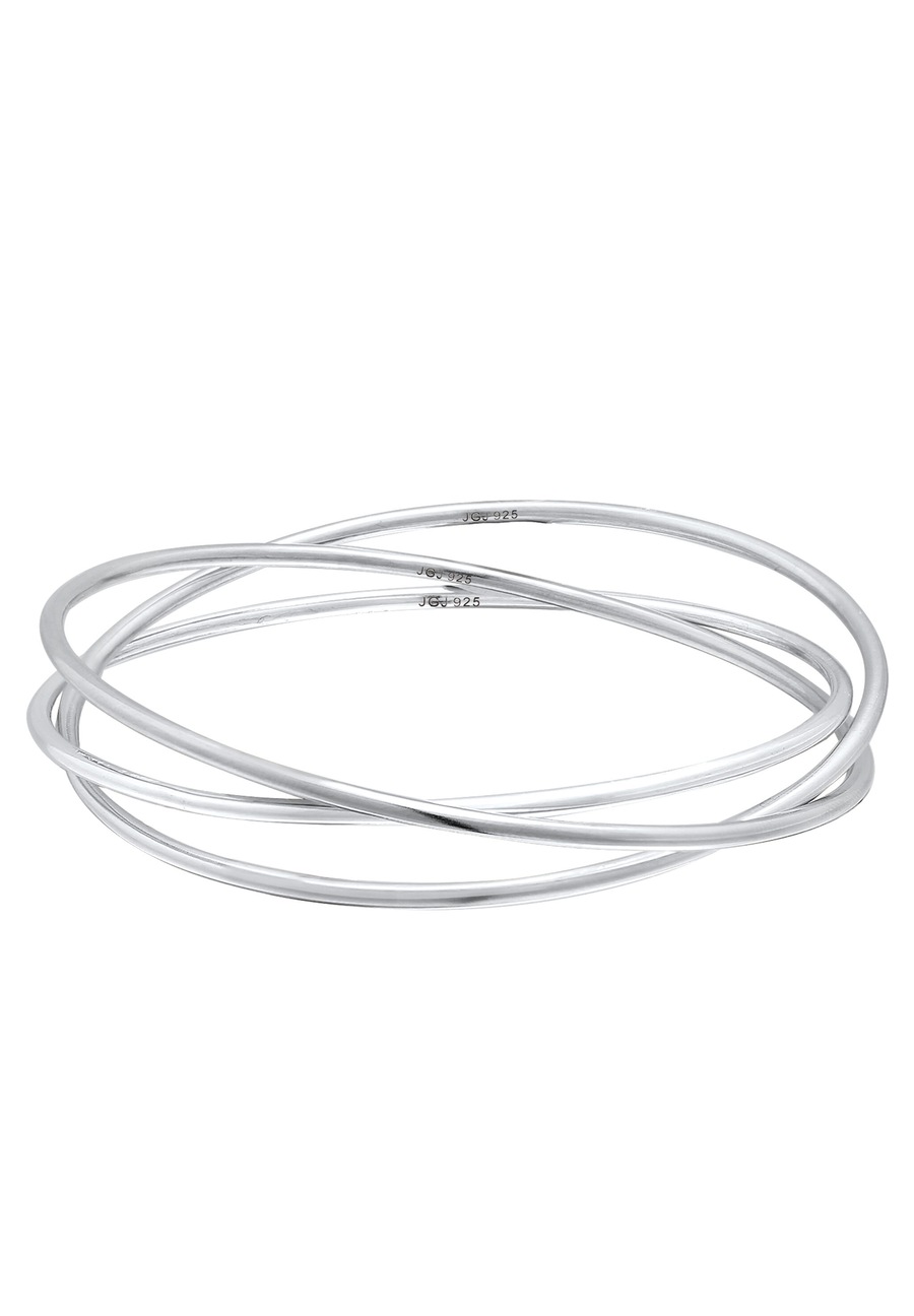 Elli PREMIUM Armreif Dreifach Triple Verschlungen 925 Silber 19 Damen