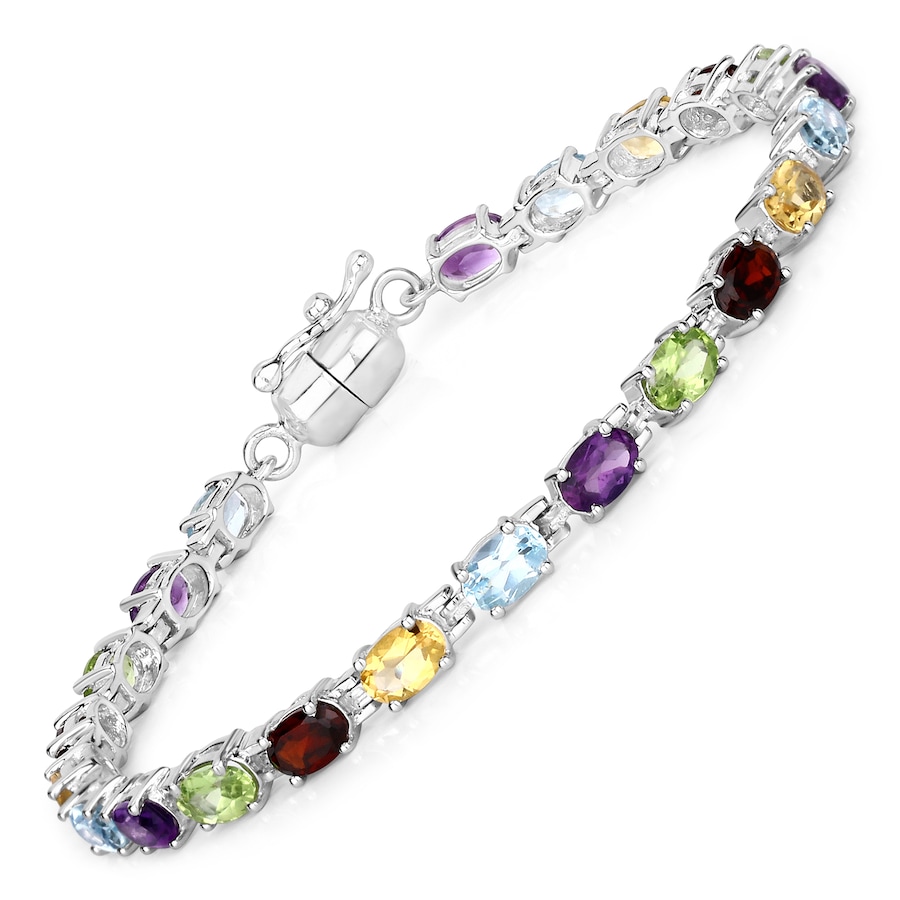 Vira Jewels Armband 925/- Sterling Silber Amethyst 9,6ct. weiß Weiss Damen