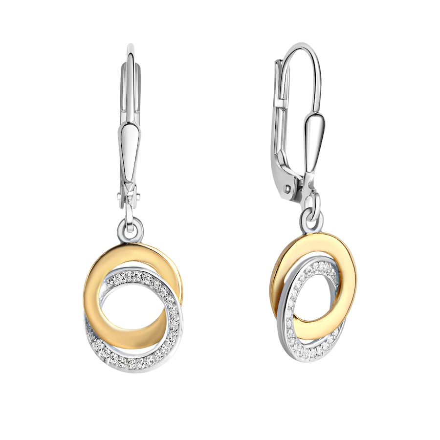 Celesta Ohrring 925/- Sterling Silber Zirkonia weiß Silbergrau Weiss Damen