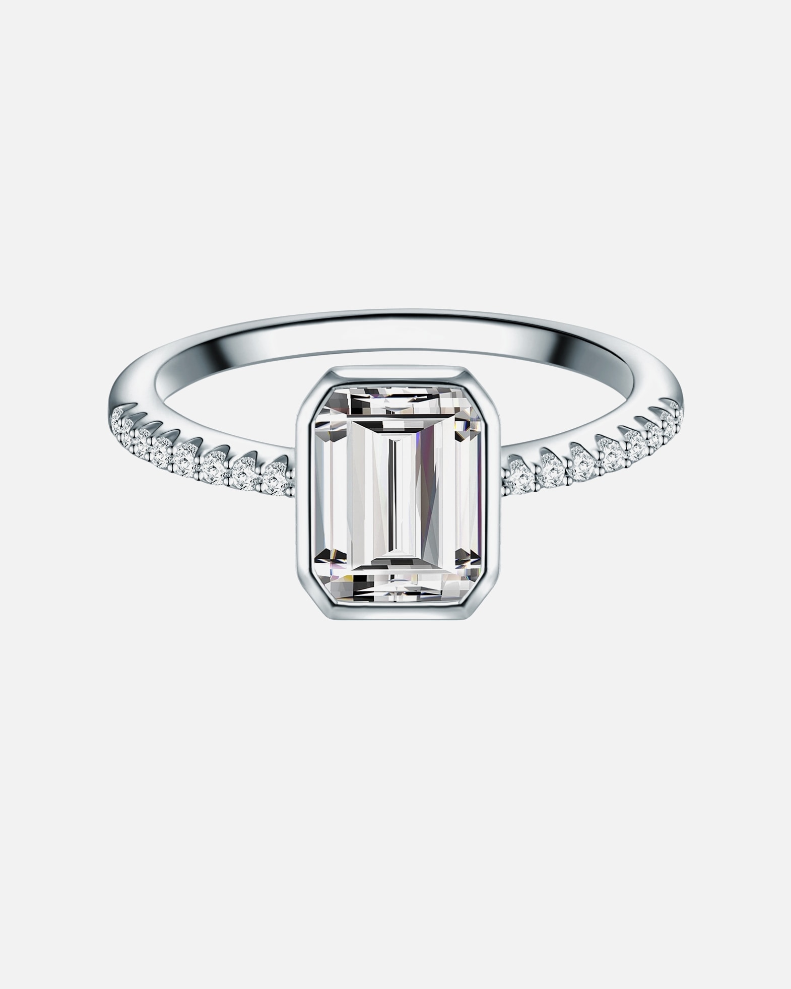 Ring für Weiblich Trilani Ring aus Sterling Silber in silber mit Zirkonia 50