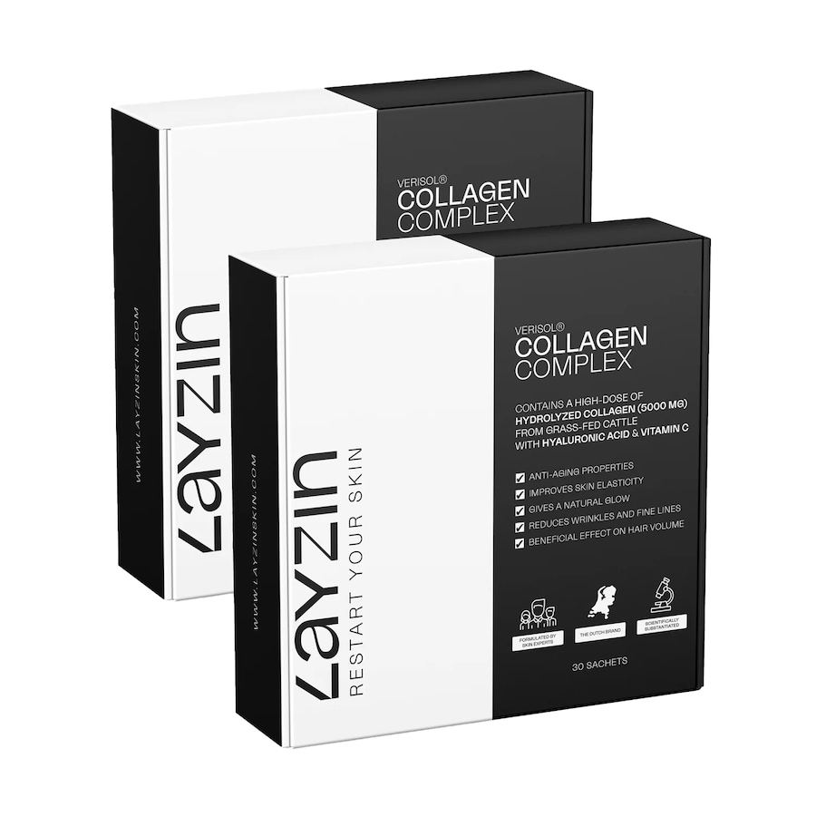 LAYZIN Kollagen Pulver - Beauty Kollagenkomplex mit Verisol Hyaluron und Vitamin C 2-pack 300 g