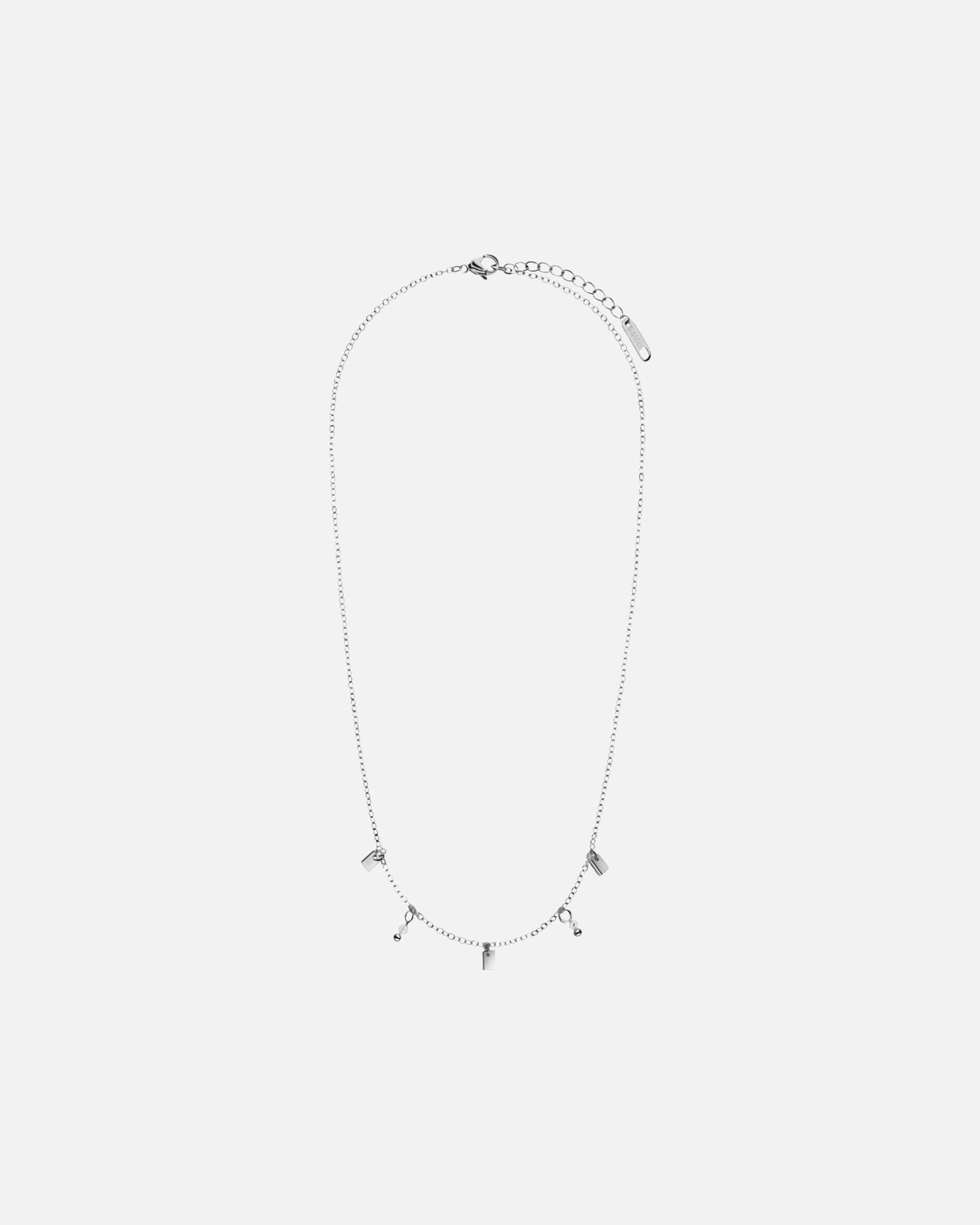 Halskette für Weiblich Lucardi Halskette Stahl 45 cm - Weißgold Halskette Stahl 45 cm - Weißgold