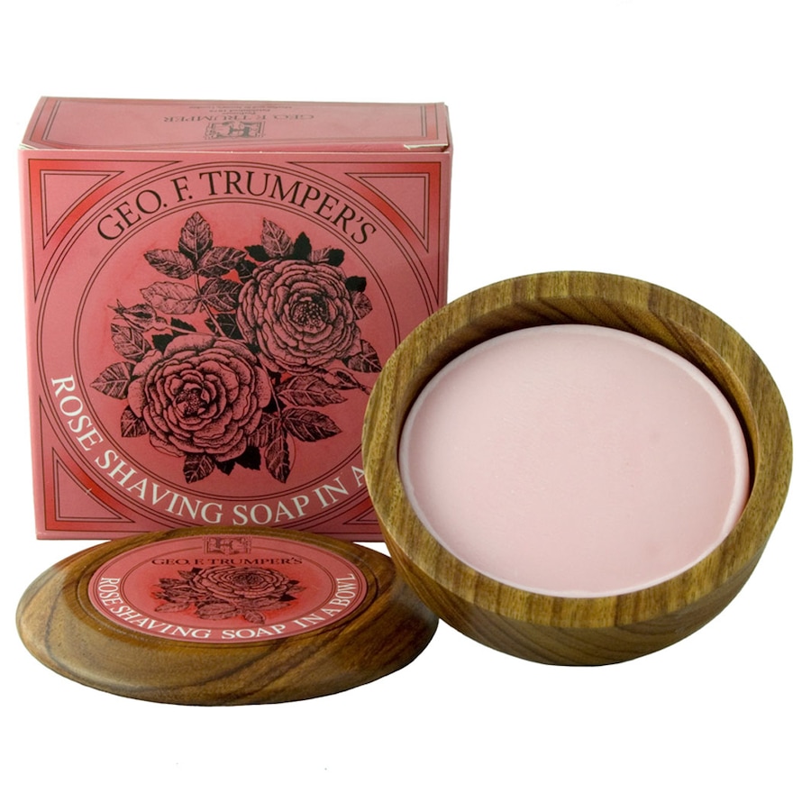 Geo. F. Trumper Rose Hard Shaving Soap Wooden Bowl 80 g Herren