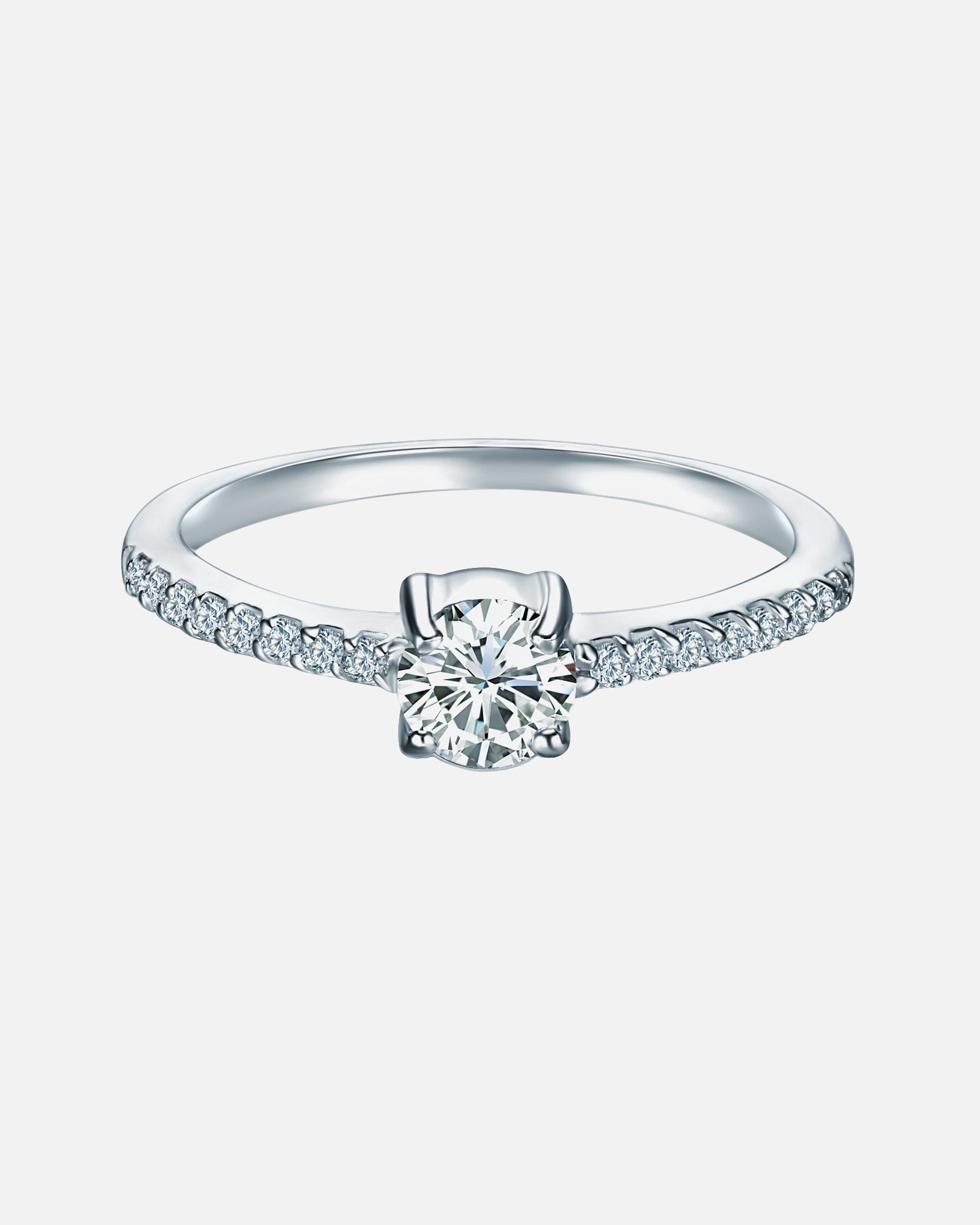 Ring für Weiblich Trilani Ring aus Sterling Silber in Silber mit Zirkonia 57