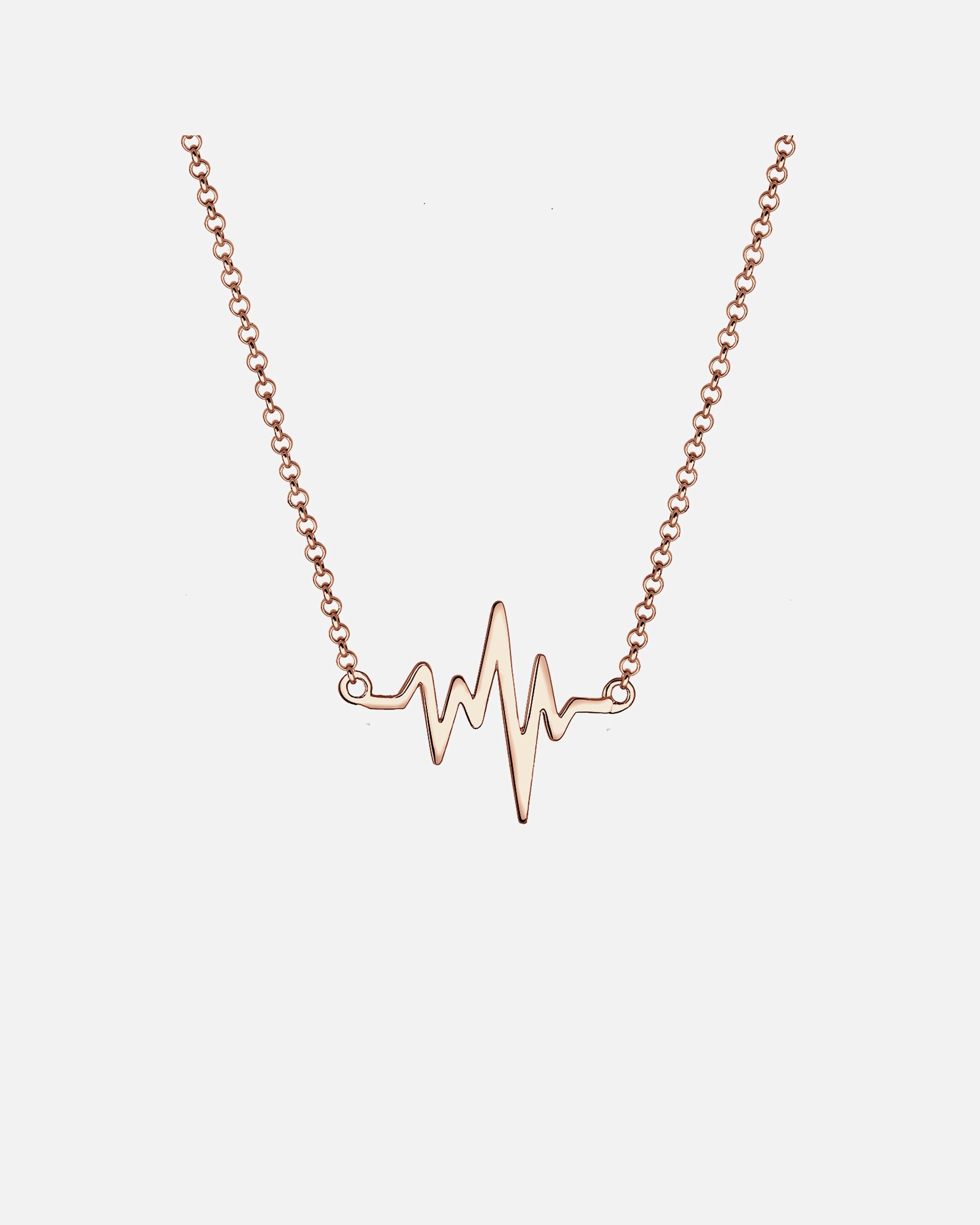 Halskette für Weiblich Elli Geo Herzschlag Love 925 Sterling Silber rosefarben