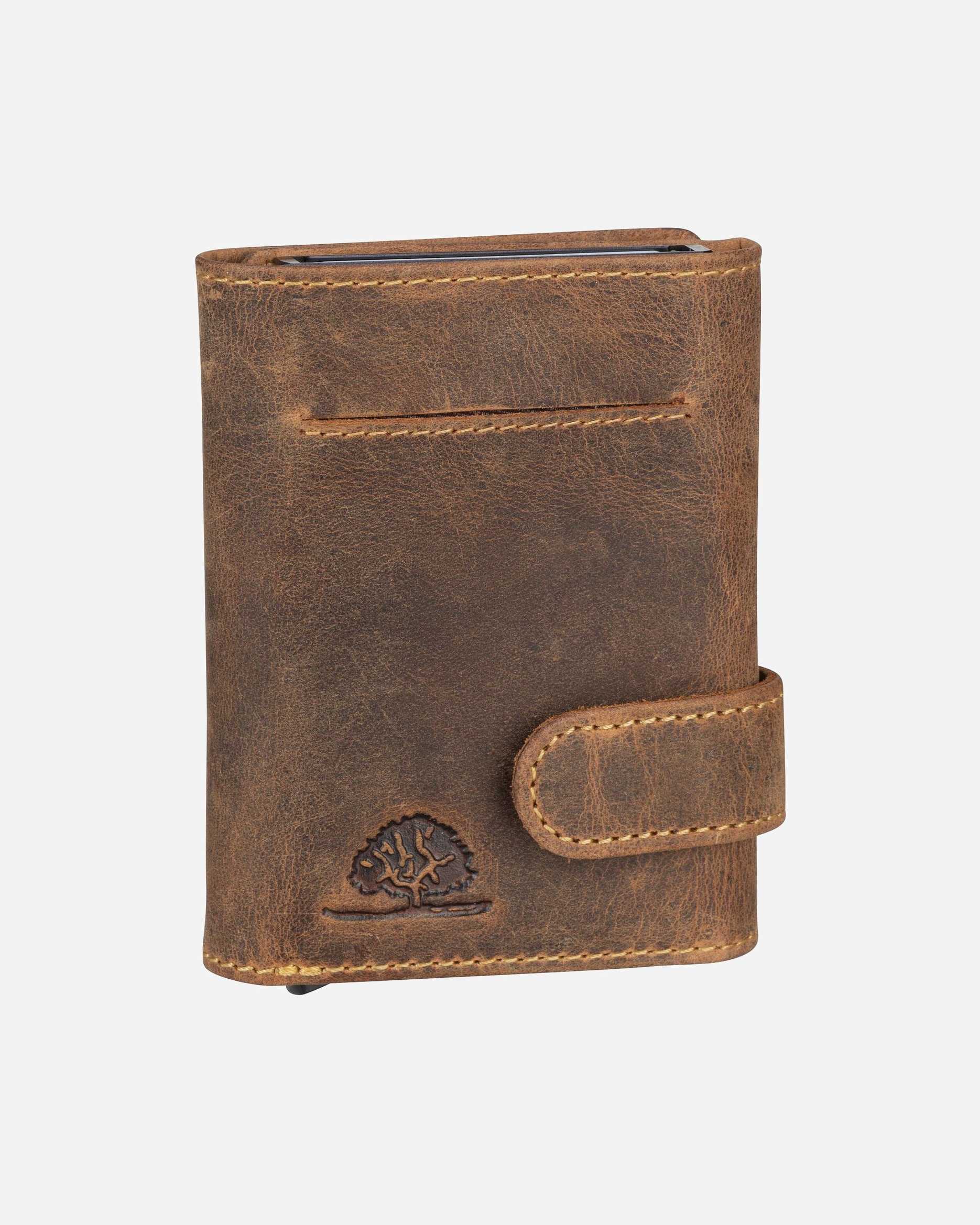 Etui für Männlich Greenburry Kreditkartenetui Vintage Sattelbraun