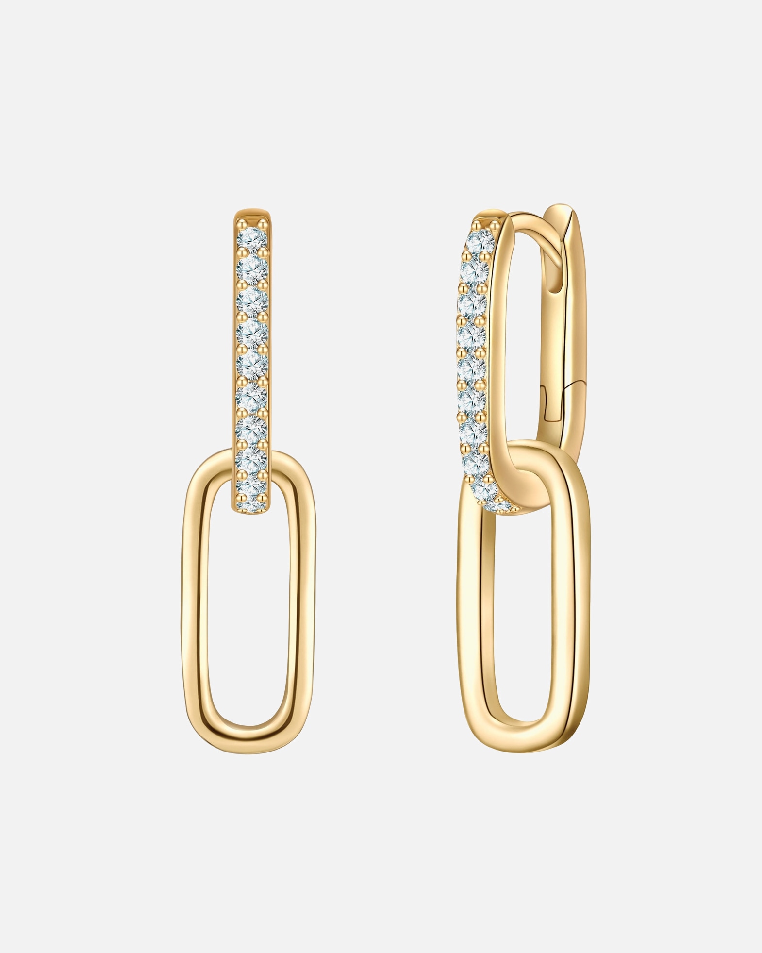 Ohrringe für Weiblich Glanzstücke München Creolen aus Sterling Silber in gelbgold mit Zirkonia 25,1 mm