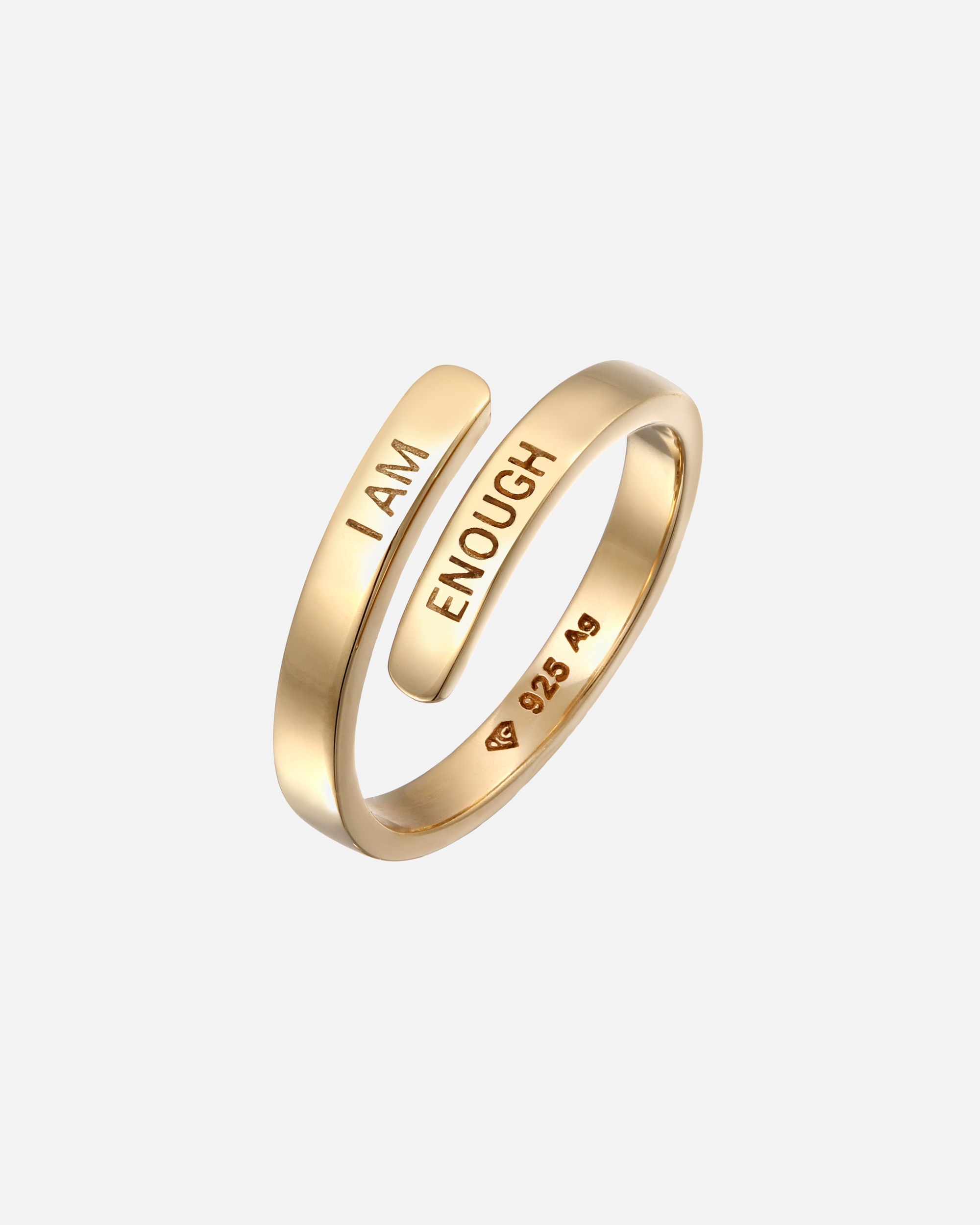 Ring für Weiblich Elli Wickelring 925 Sterling Silber I am Enough goldfarben