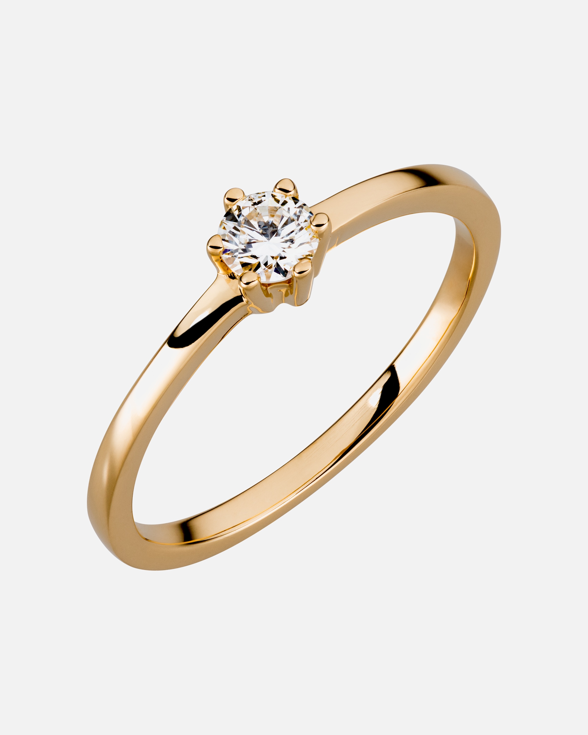 Ring für Weiblich Orolino Ring 750/- Gold Brillant weiß 0,25ct. 058 (18,5)