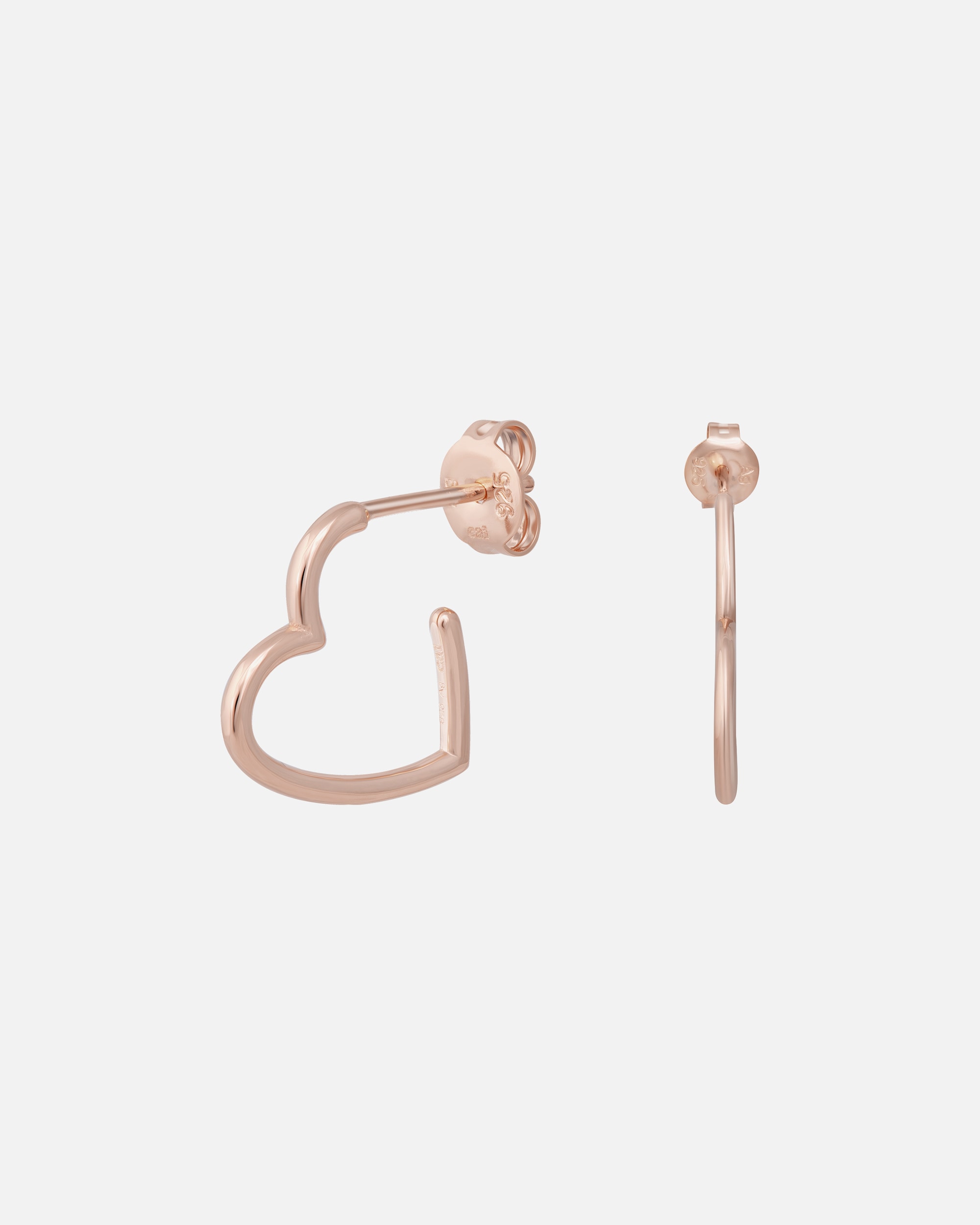 Creolen für Weiblich caï Creole 925/- Sterling Silber ohne Stein Rosé vergoldet