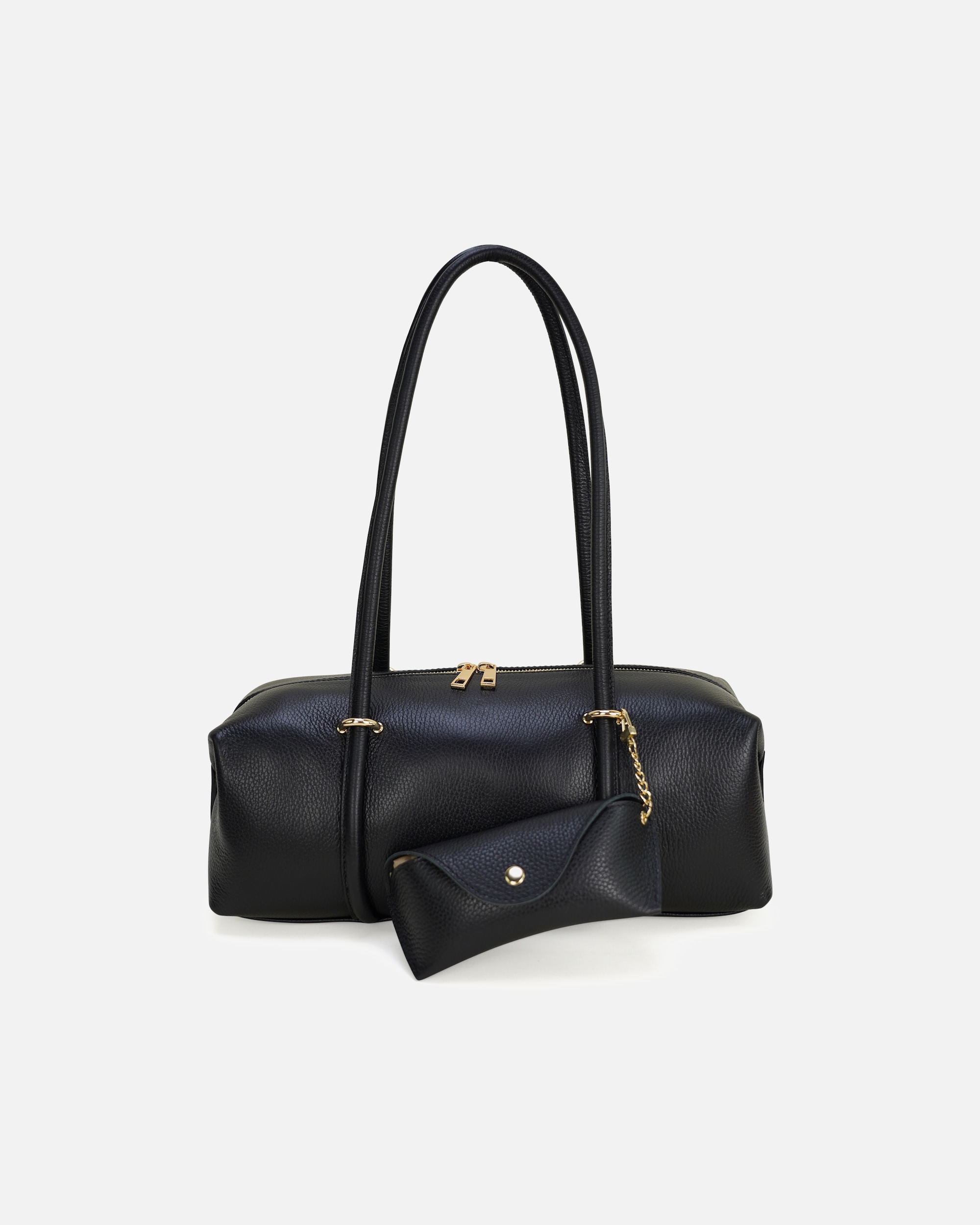 Umhängetasche für Unisex HARPA Schultertasche FORTIS mit integriertem Brillen-Etui schwarz