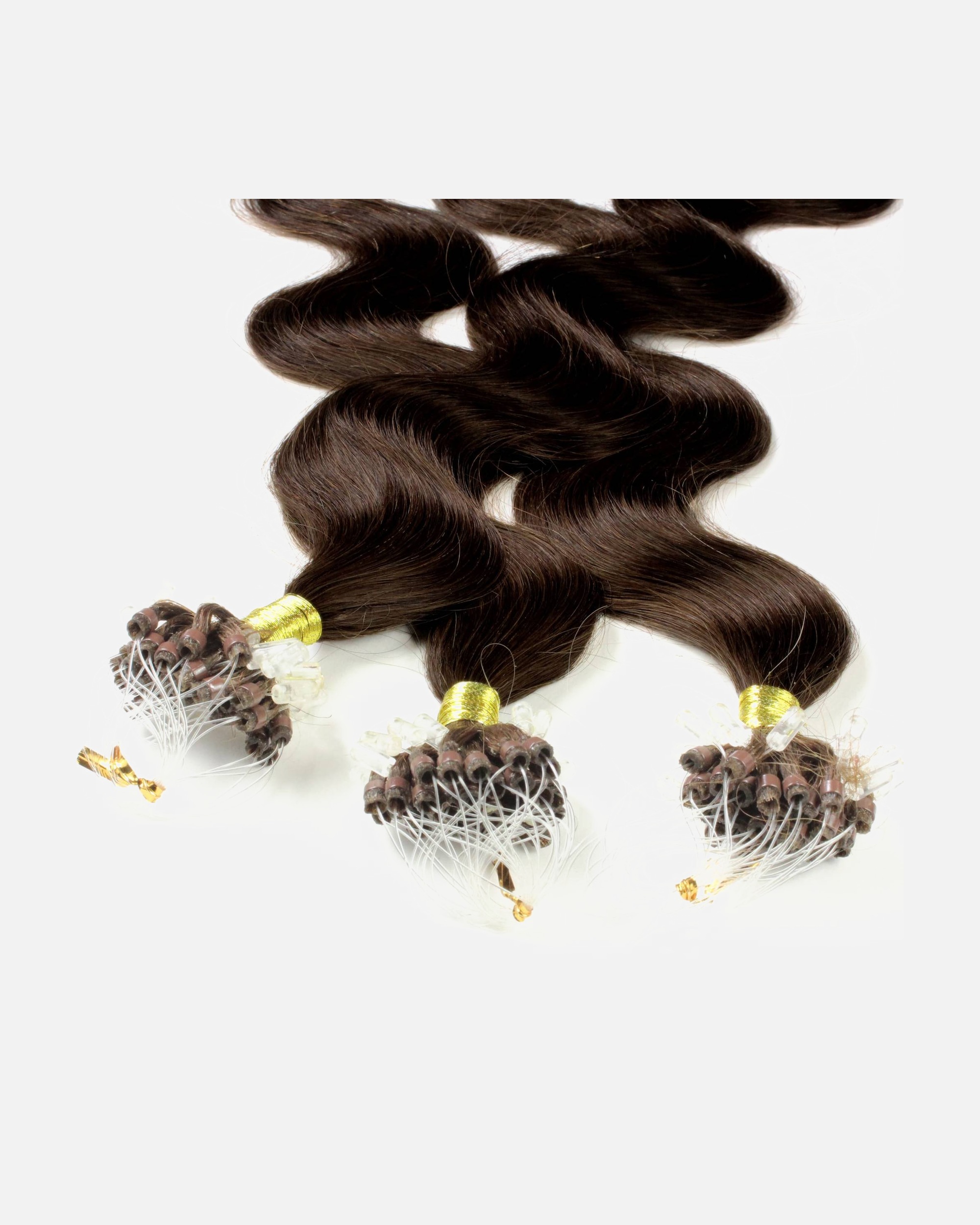 Extensions für Weiblich hair2heart Microring Extensions Echthaar #6/3 Dunkelblond Gold 0.5g 50cm