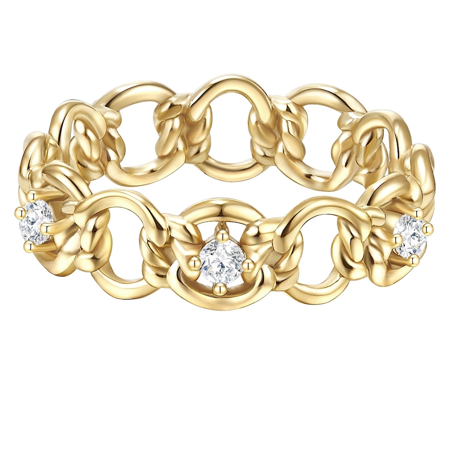 Glanzstücke München Ring aus Sterling Silber in gelbgold mit Zirkonia 58 Damen