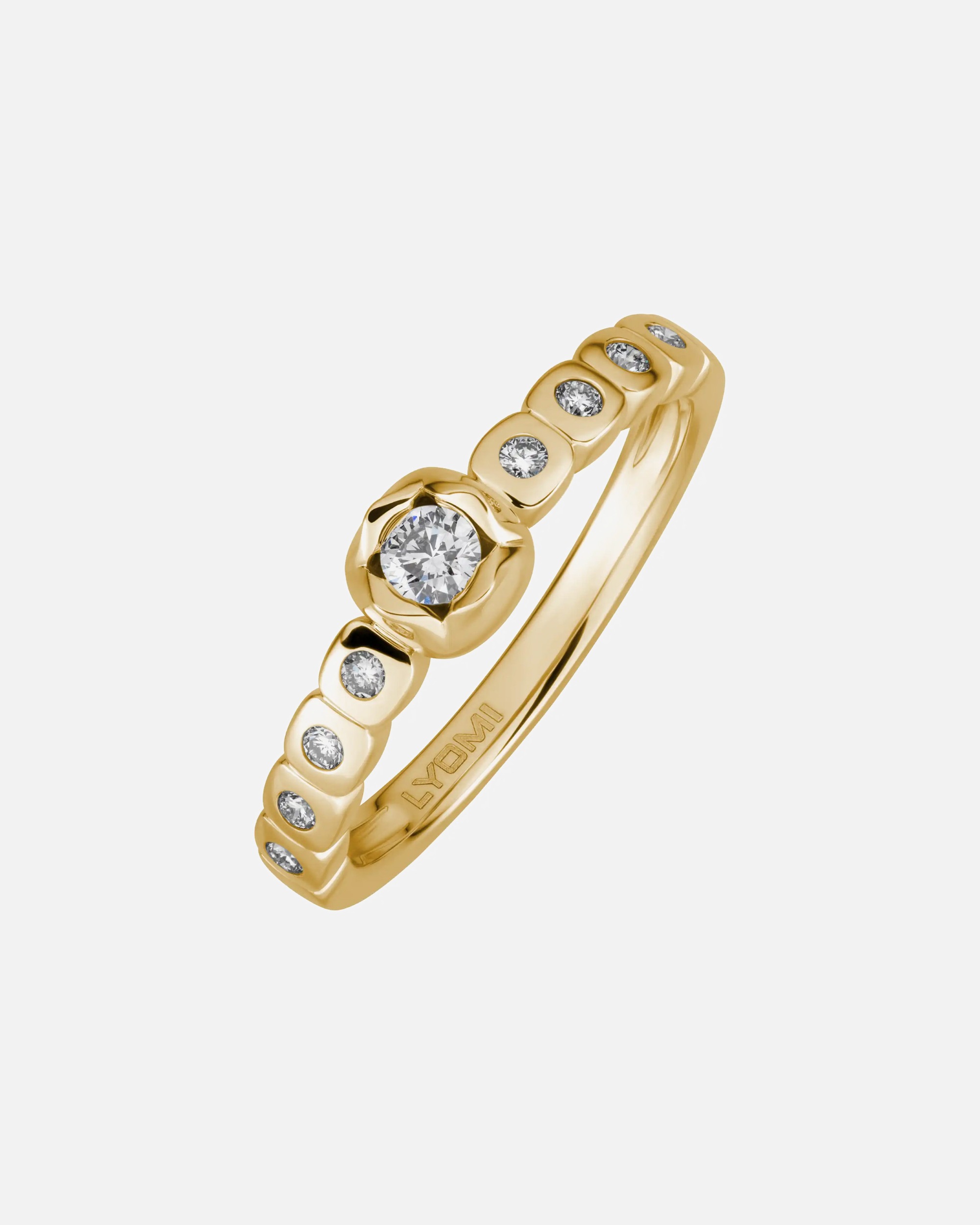 Ring für Weiblich Lyomi Default Brand Line Ring 585/- Gold Diamant Lab Grown weiß 0,21ct. 060 (19,1)