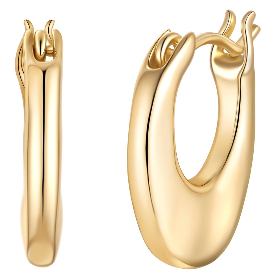 Glanzstücke München Creolen aus Sterling Silber in gelbgold 14,7 mm Damen