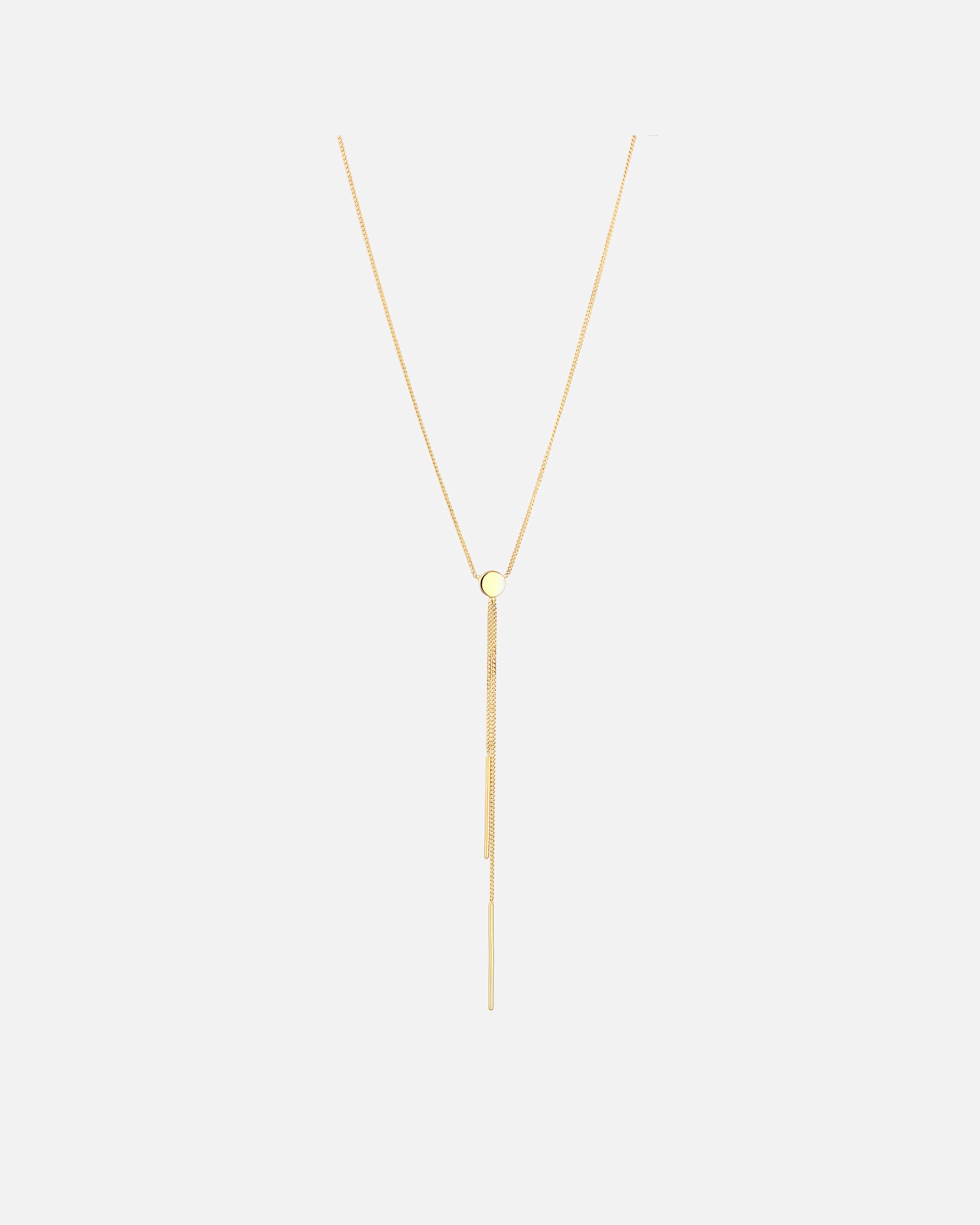 Halskette für Weiblich Elli PREMIUM Zarte Y-Kette 375 Gelbgold 45