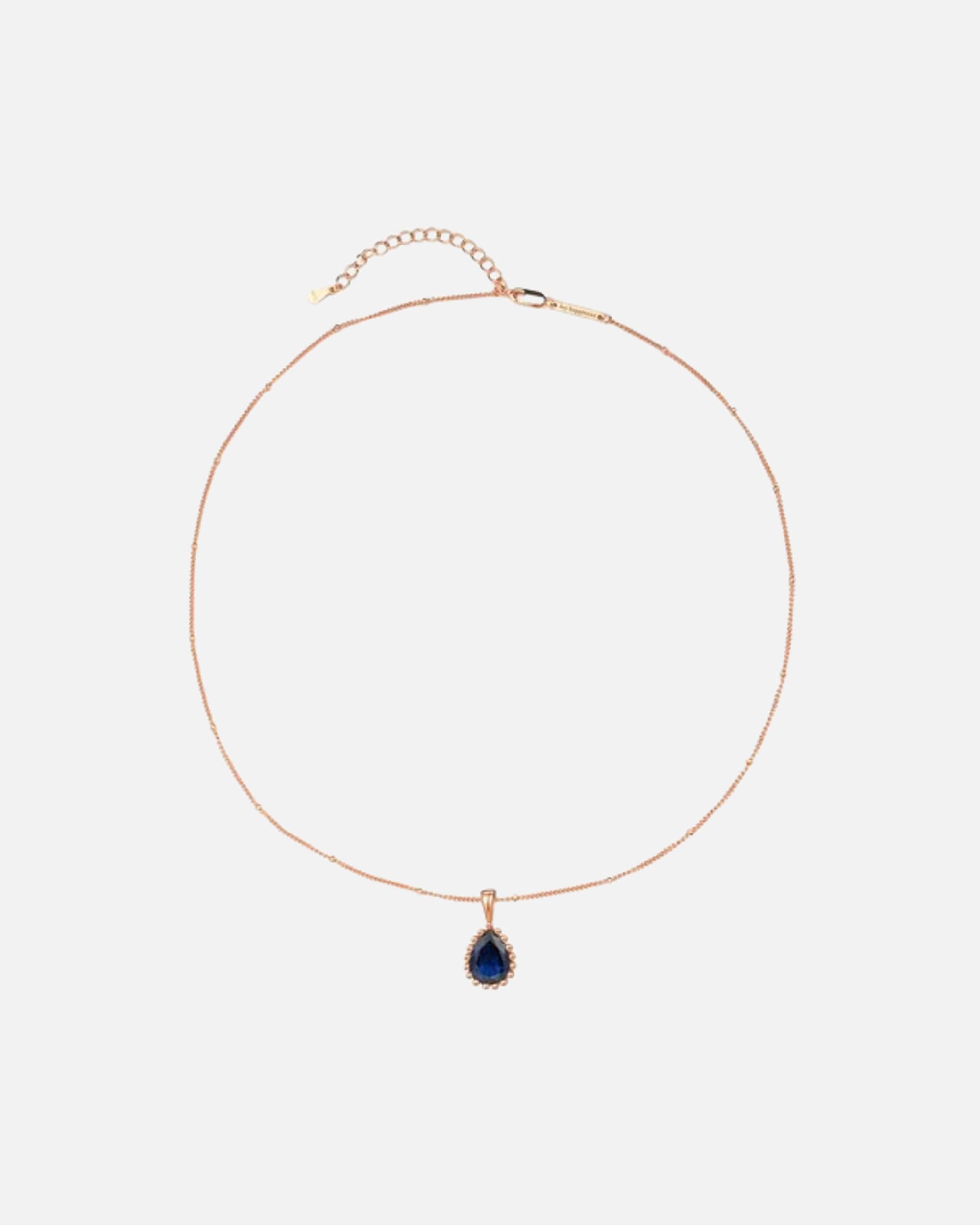 Halskette für Weiblich Hey Happiness Default Brand Line September Geburtsstein Halskette – 925 Sterling Silber Rosegold