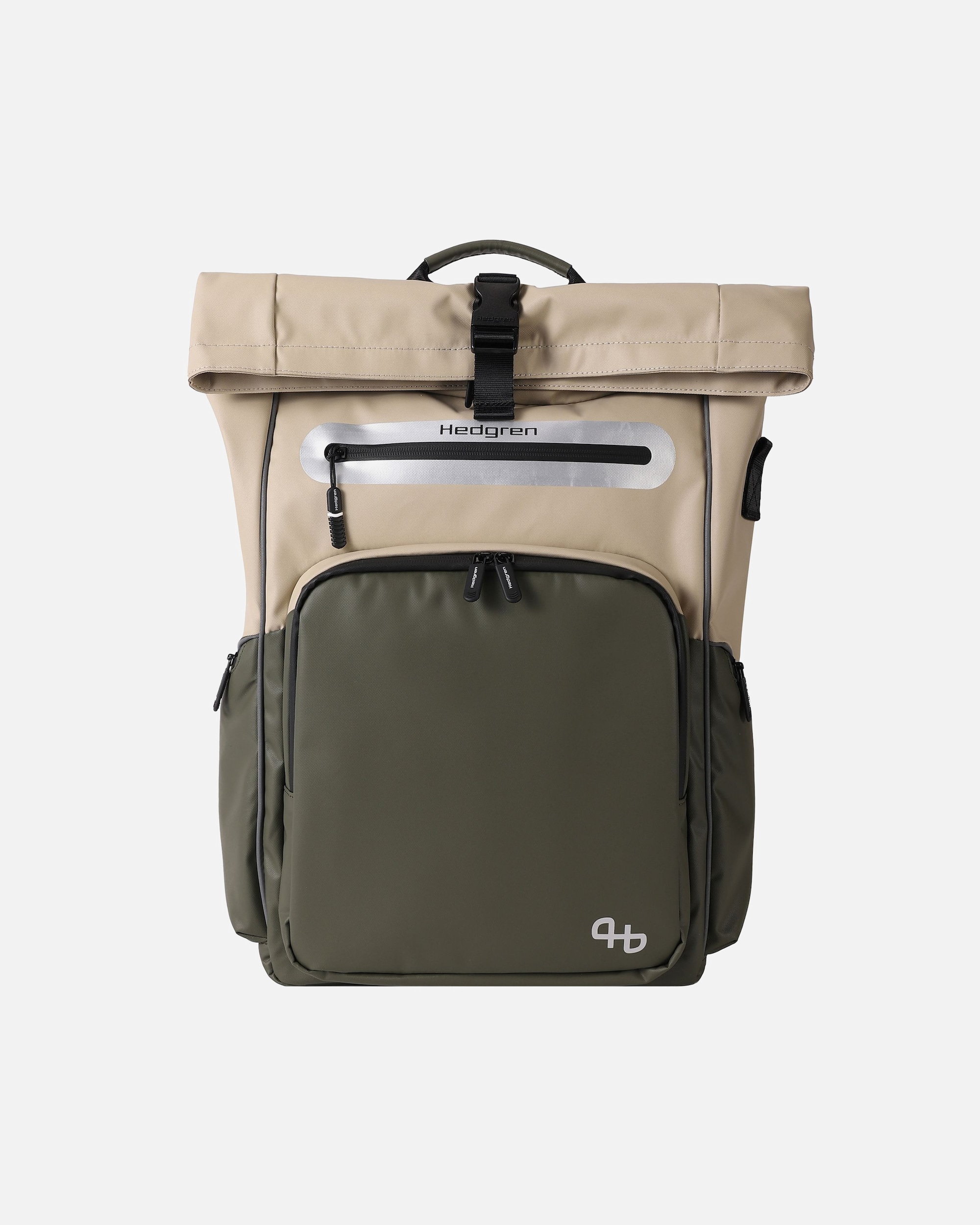 Rucksack für Männlich Hedgren Commute Bike Fahrradrucksack beige-olive