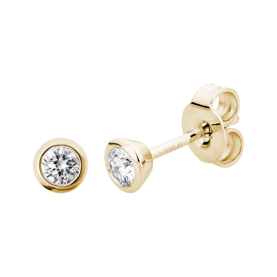 Lyomi Ohrstecker 585/- Gold Diamant Lab Grown weiß 0,20ct. gelb vergoldet Damen