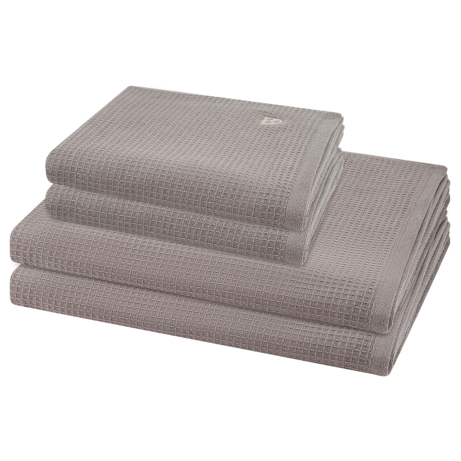 ROSS Handtuch-Set Pique (4-teilig) Flanell Grau