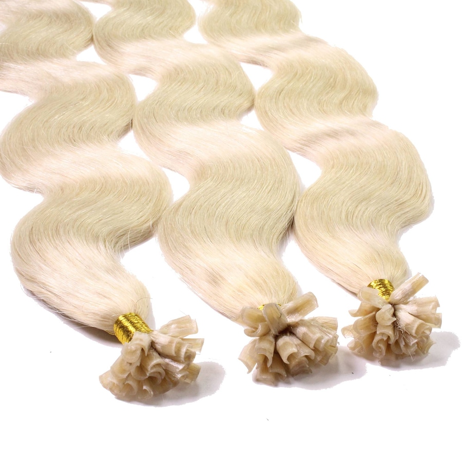 hair2heart Bonding Extensions Echthaar #10/0 Hell-Lichtblond 1g 50cm Nude Damen