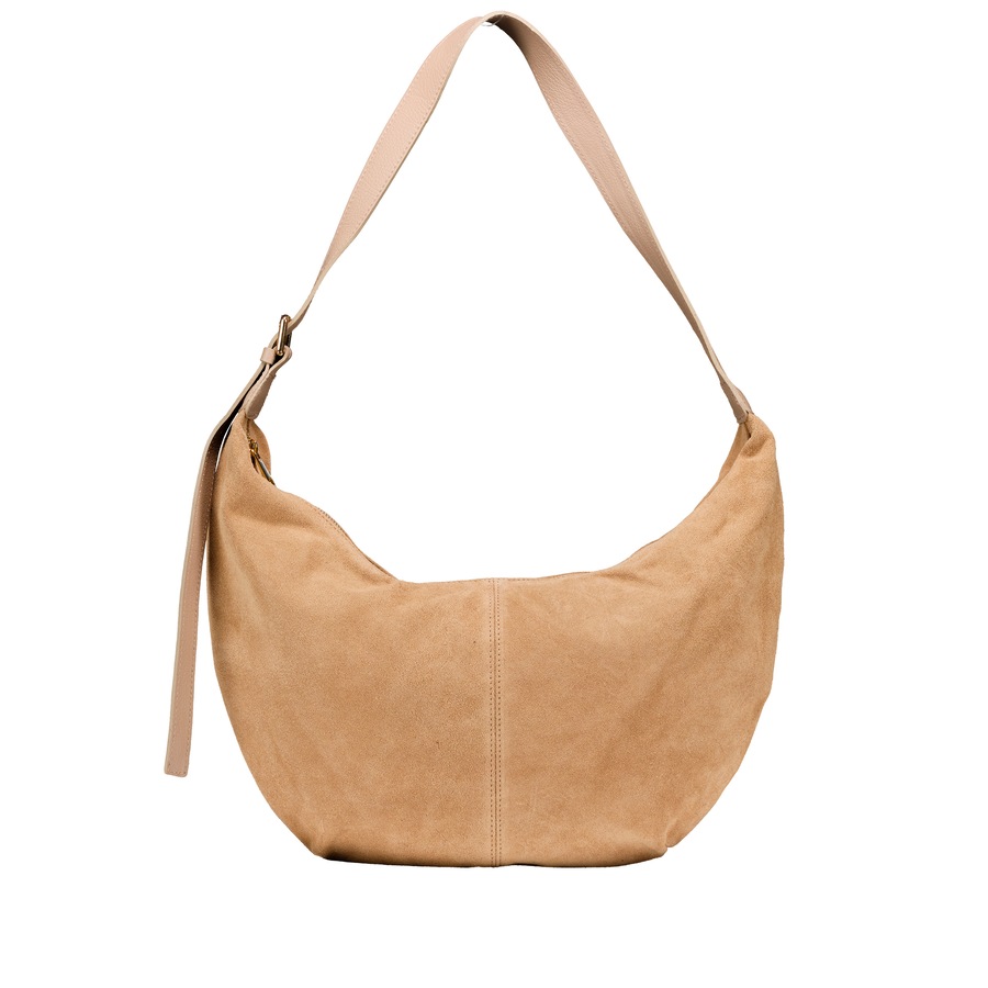 Hausfelder Manufaktur Beuteltasche Velours Beige Damen