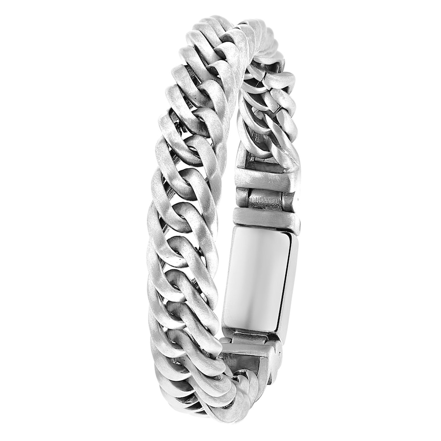 Lucardi Armband Stahl silbern 19.0mm Damen