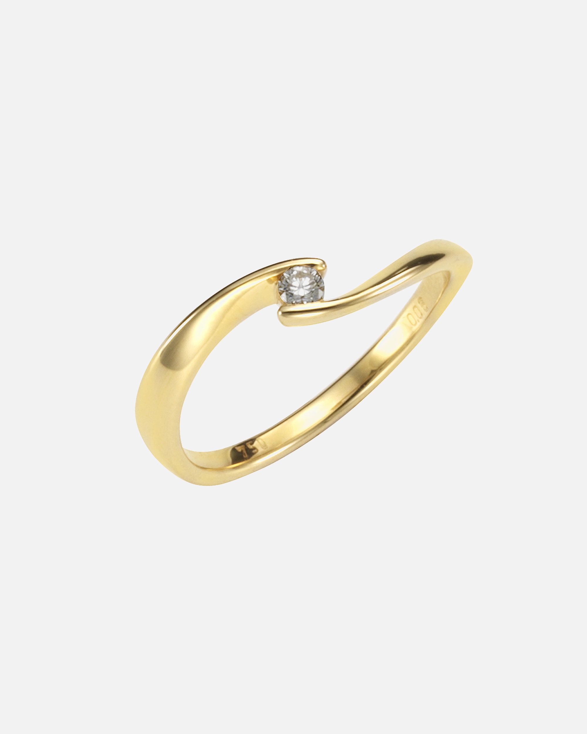 Ring für Weiblich Orolino Ring 750/- Gold Brillant weiß 0,06ct. 056 (17,8)