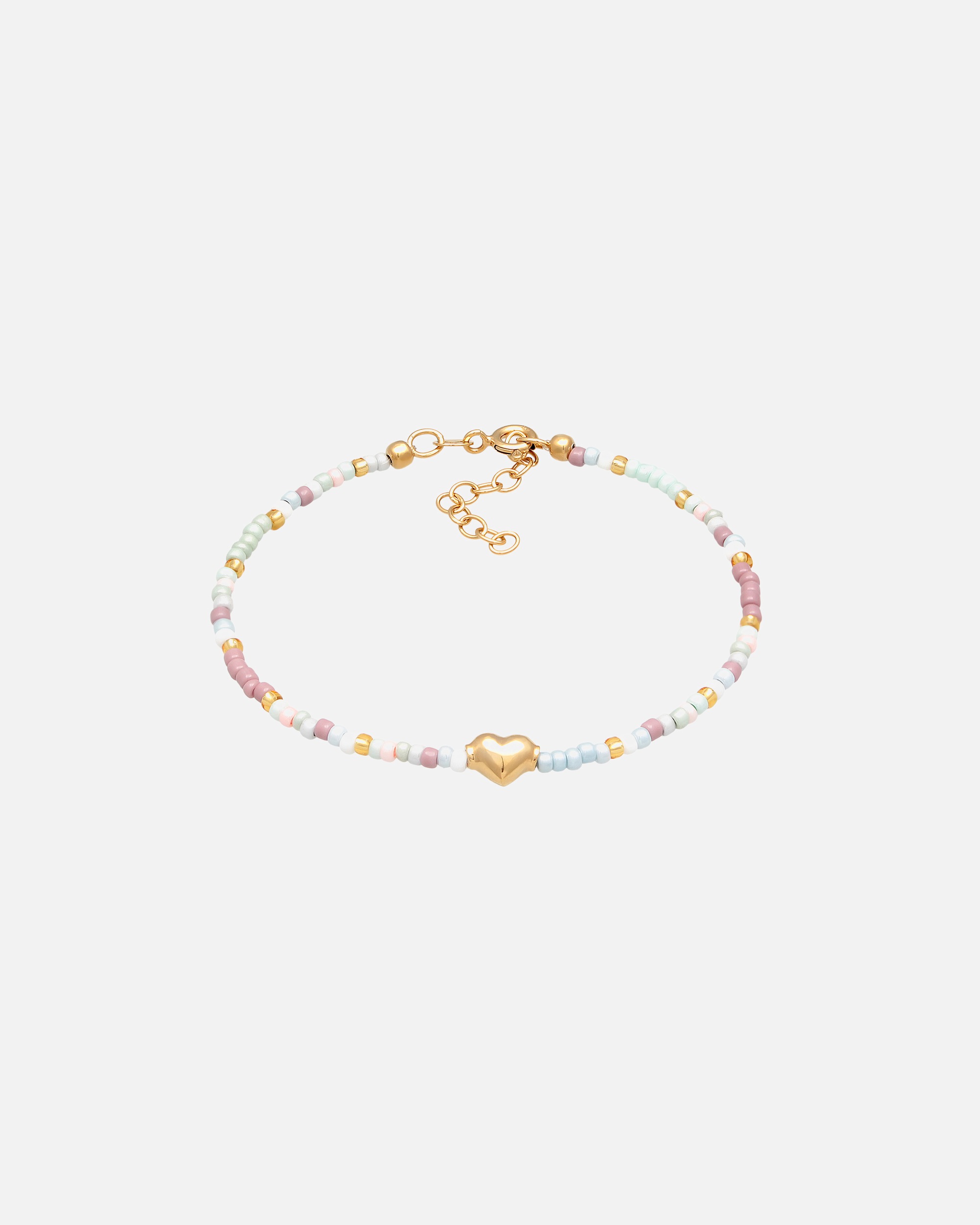 Armband für Weiblich Elli Herz Glas Beads Sommer Style 925 Silber 16