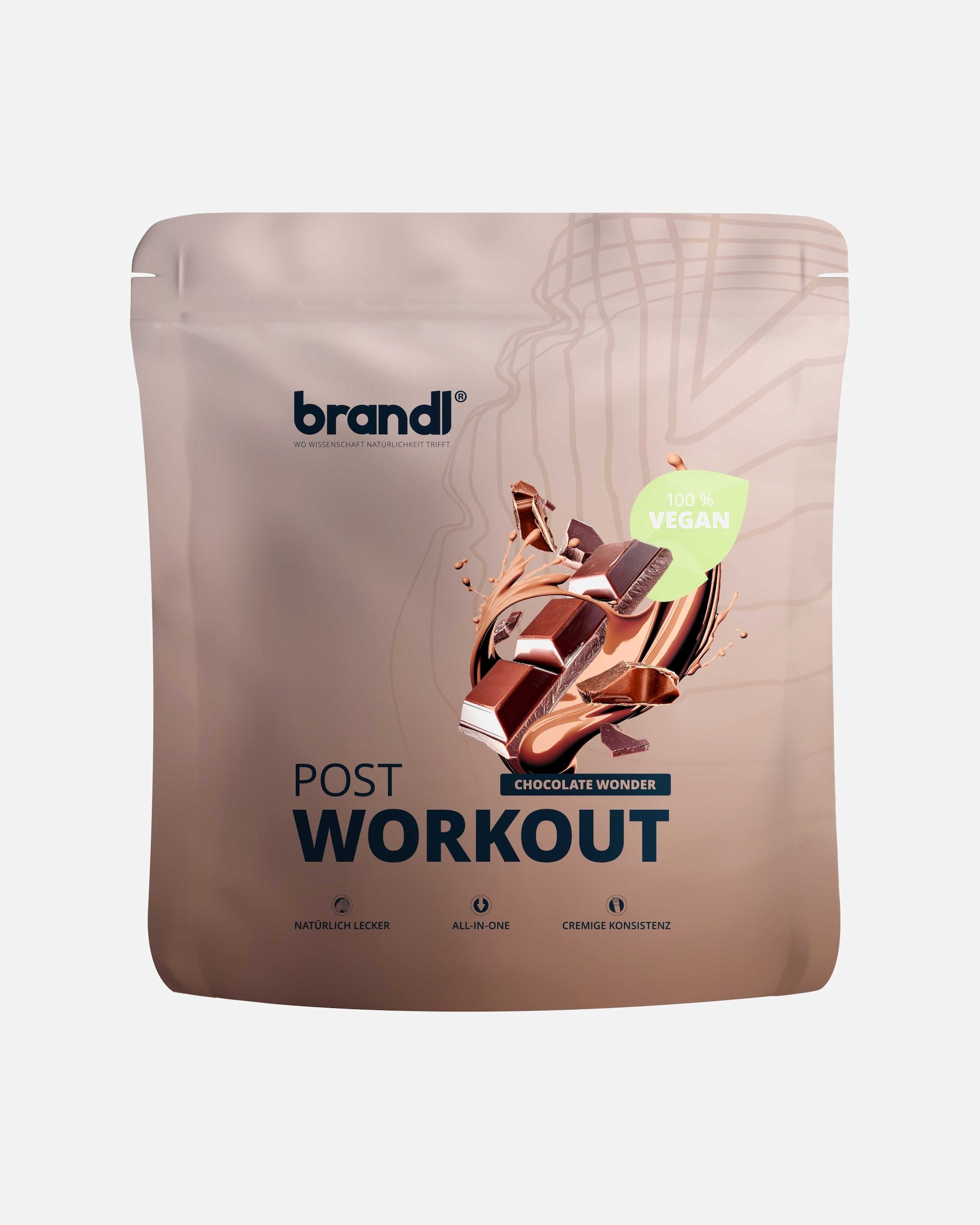 Protein & Shakes für Unisex Brandl Nutrition Veganes Protein-Pulver All-in-One nach dem Training | Kombi-Vegan-Protein Schokolade