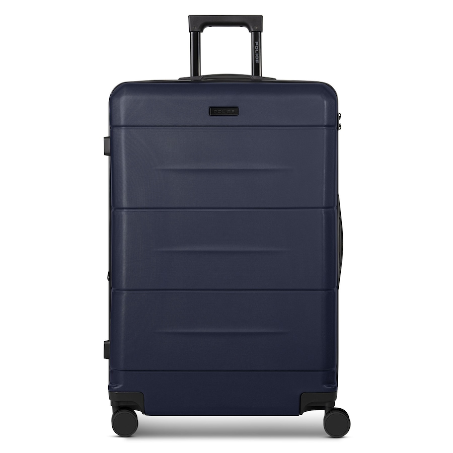 Police London 4 Rollen Trolley 74 cm mit Dehnfalte dark navy Schwarz Herren