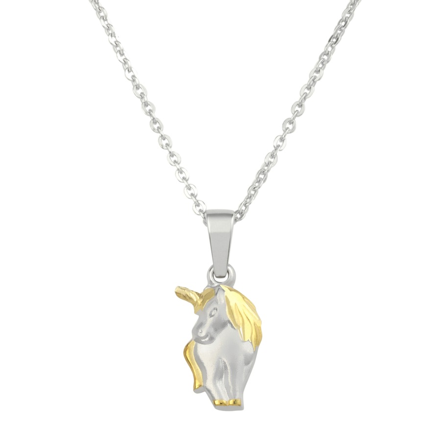 amor Kette mit Anhänger Bicolor Weiss Damen
