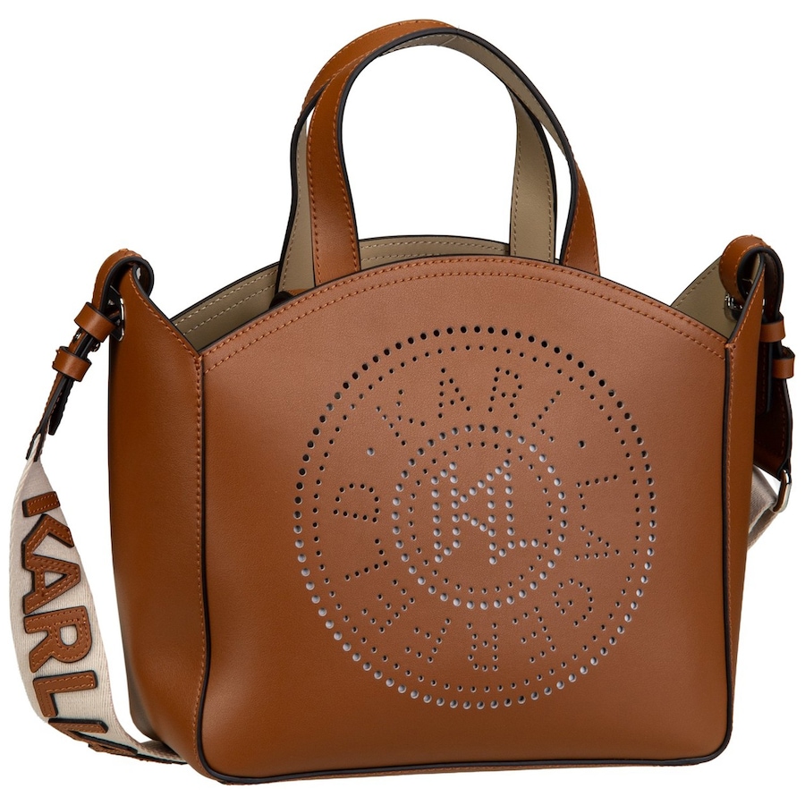 Karl Lagerfeld Handtasche K/Circle SM Perforated Dark Tan Braun Damen
