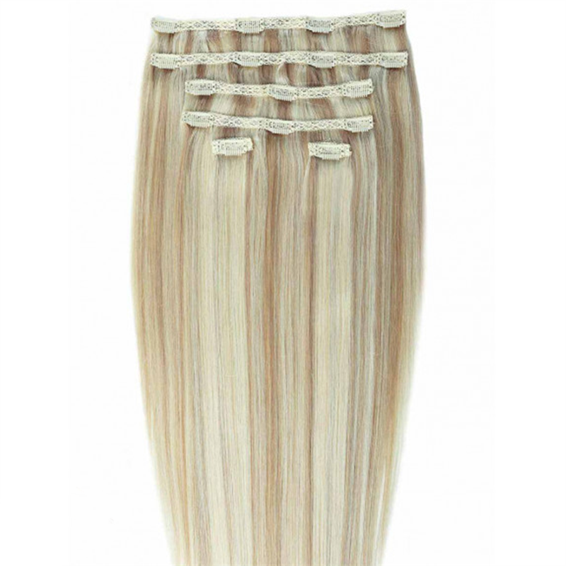 Gold24 Clip-in Extensions #6 Hellbraun - 50 cm #27/613 Hellblond Mix Nude