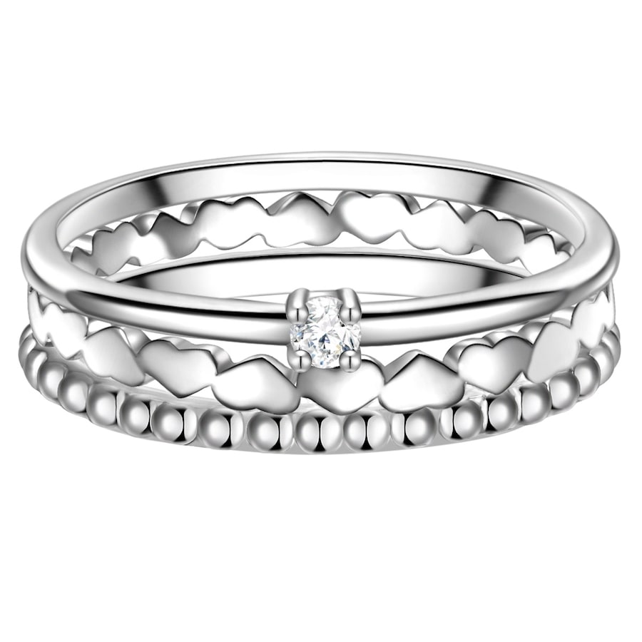 Glanzstücke München Ring Herz/Kugel Sterling Silber Zirkonia in 50 Damen