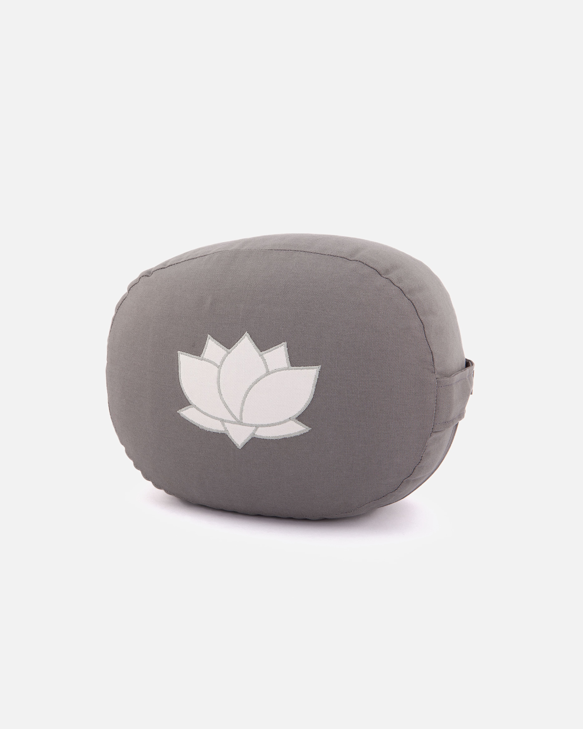 Yogazubehör für Unisex bodhi Meditationskissen OVAL grau mit Lotus (grau)