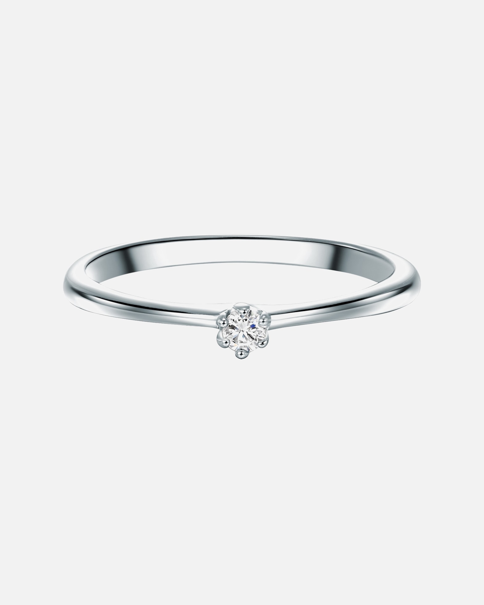 Ring für Weiblich Trilani Ring aus Sterling Silber in silber mit Zirkonia 49