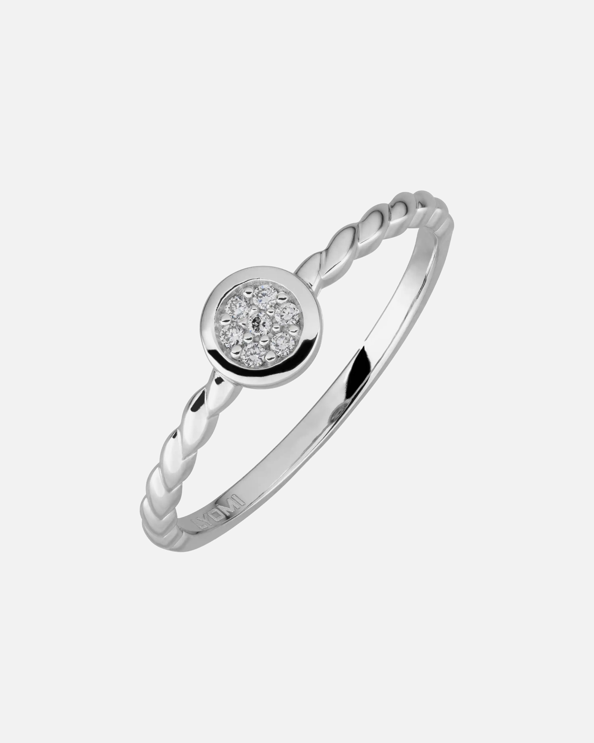 Ring für Weiblich Lyomi Default Brand Line Ring 585/- Gold Diamant Lab Grown weiß 0,05ct. 052 (16,6)