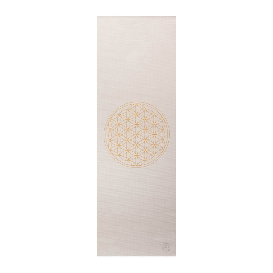 bodhi Design Yogamatte Blume des Lebens silver cloud