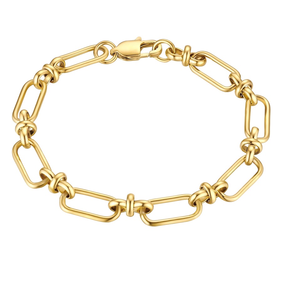 True Rebels Armband aus Edelstahl in gelbgold 21 cm Herren
