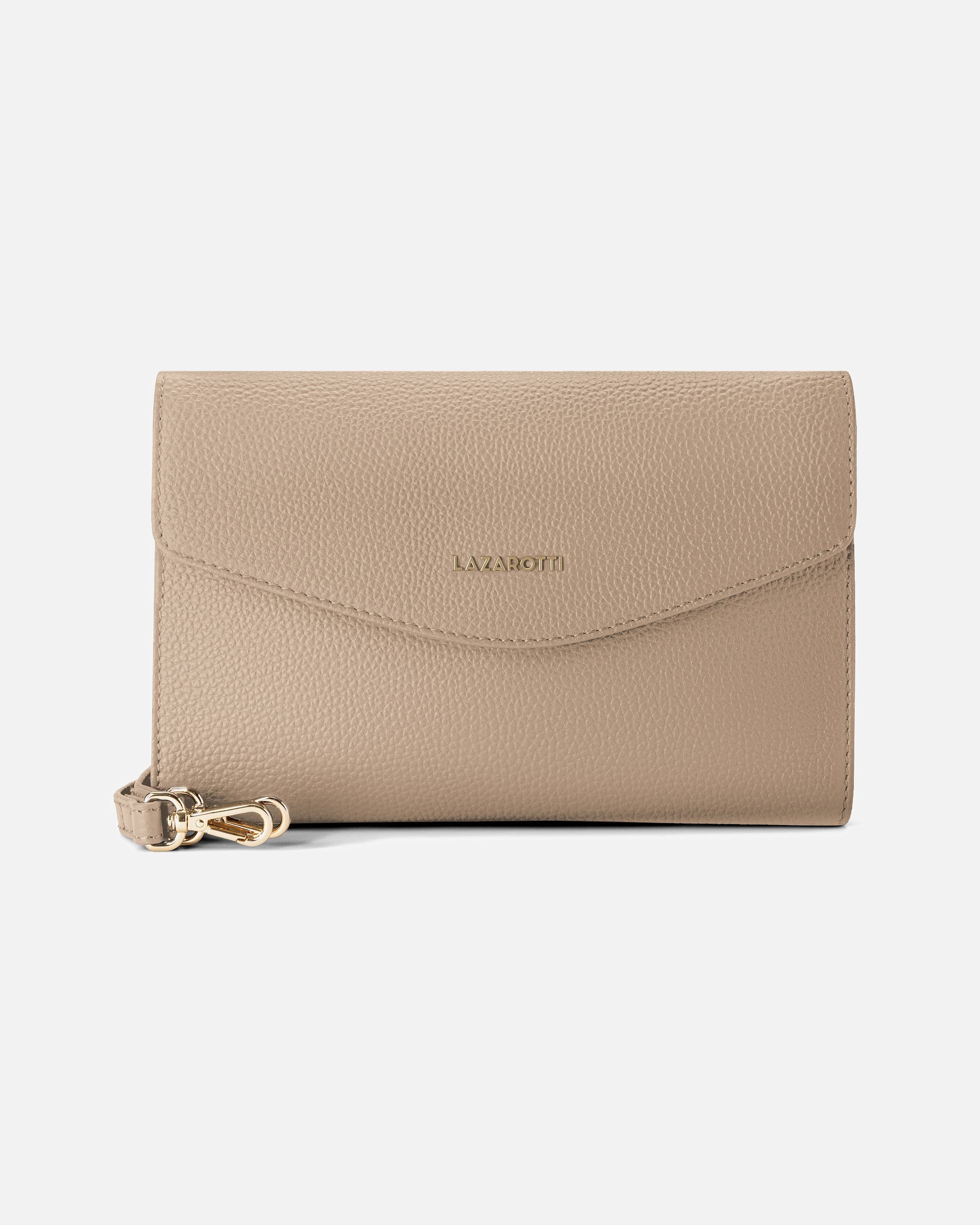 Tasche für Weiblich Lazarotti Bologna Leather Clutch sand