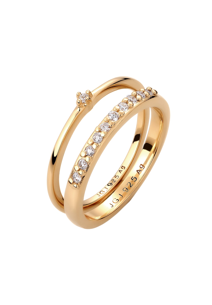 Elli DIAMONDS Laborgezüchteter Diamant Weiß (0.015 ct) 925 Sterling Silber 56 Damen
