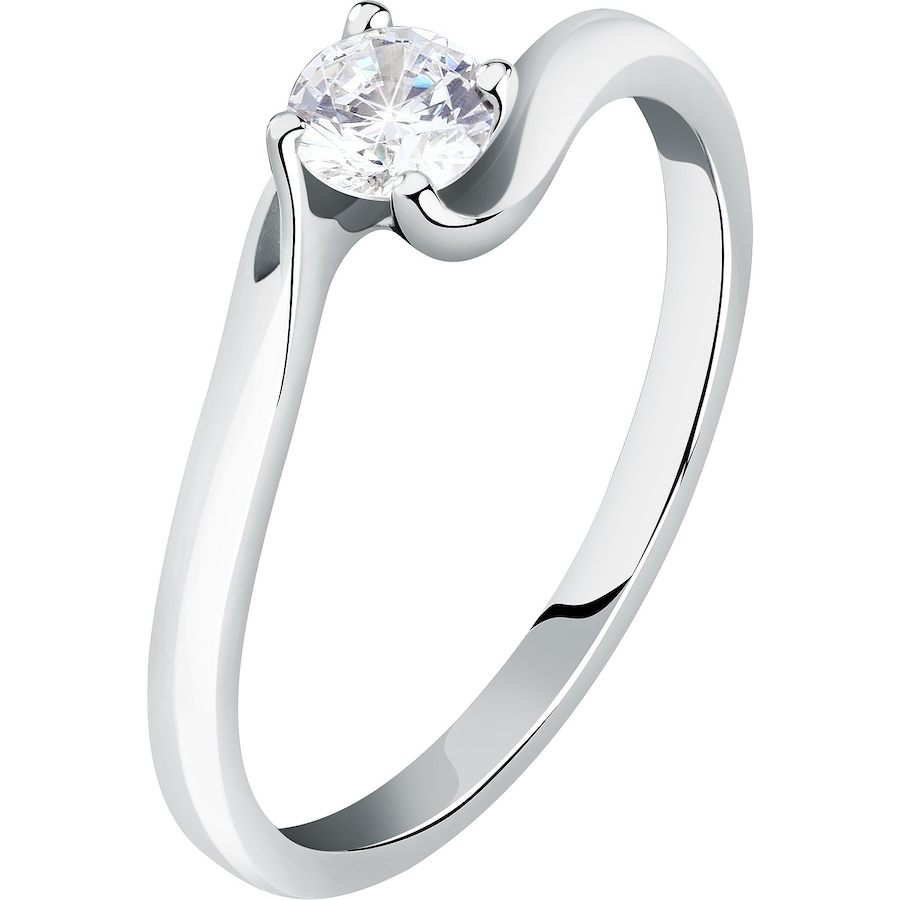 Live Diamond Damenring 375er Weißgold, recycelt 58 Damen