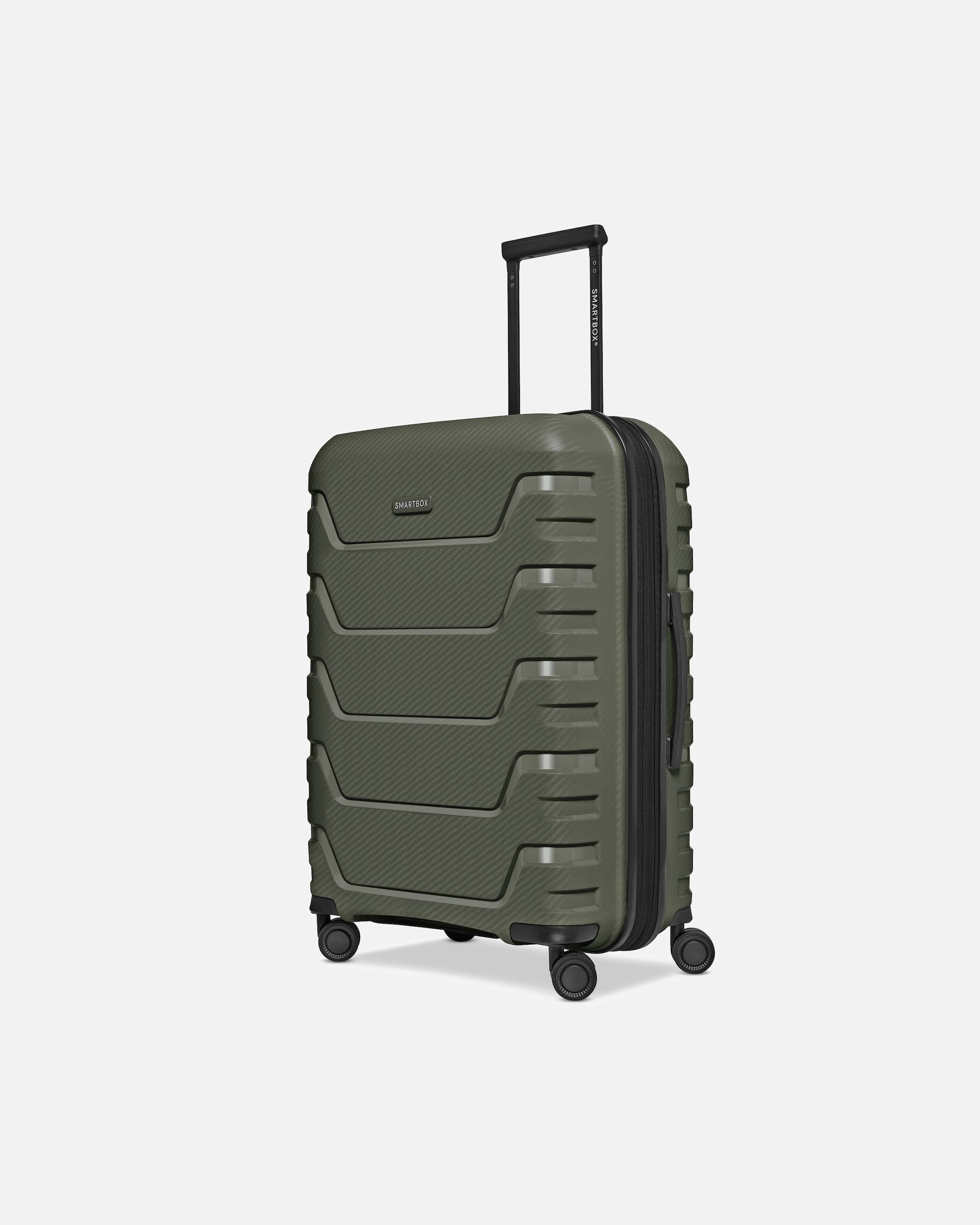 Trolley für Männlich Smartbox Default Brand Line Edition 01 4 Rollen Trolley 66 cm mit Dehnfalte olive