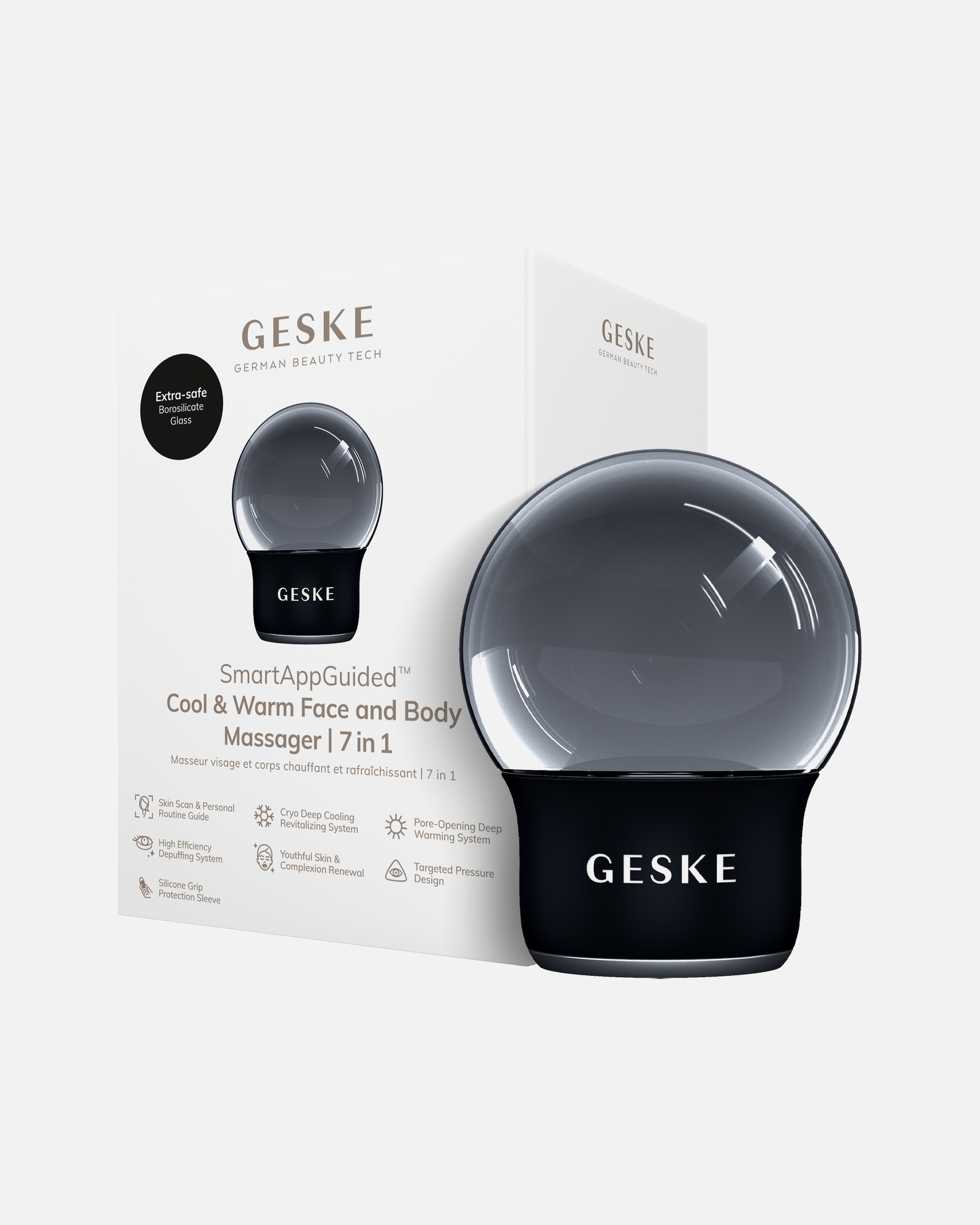 Multifunktionsgerät für Unisex GESKE GESKE SmartAppGuided™ Cool & Warm Face & Body Massager | 7 in 1 Black